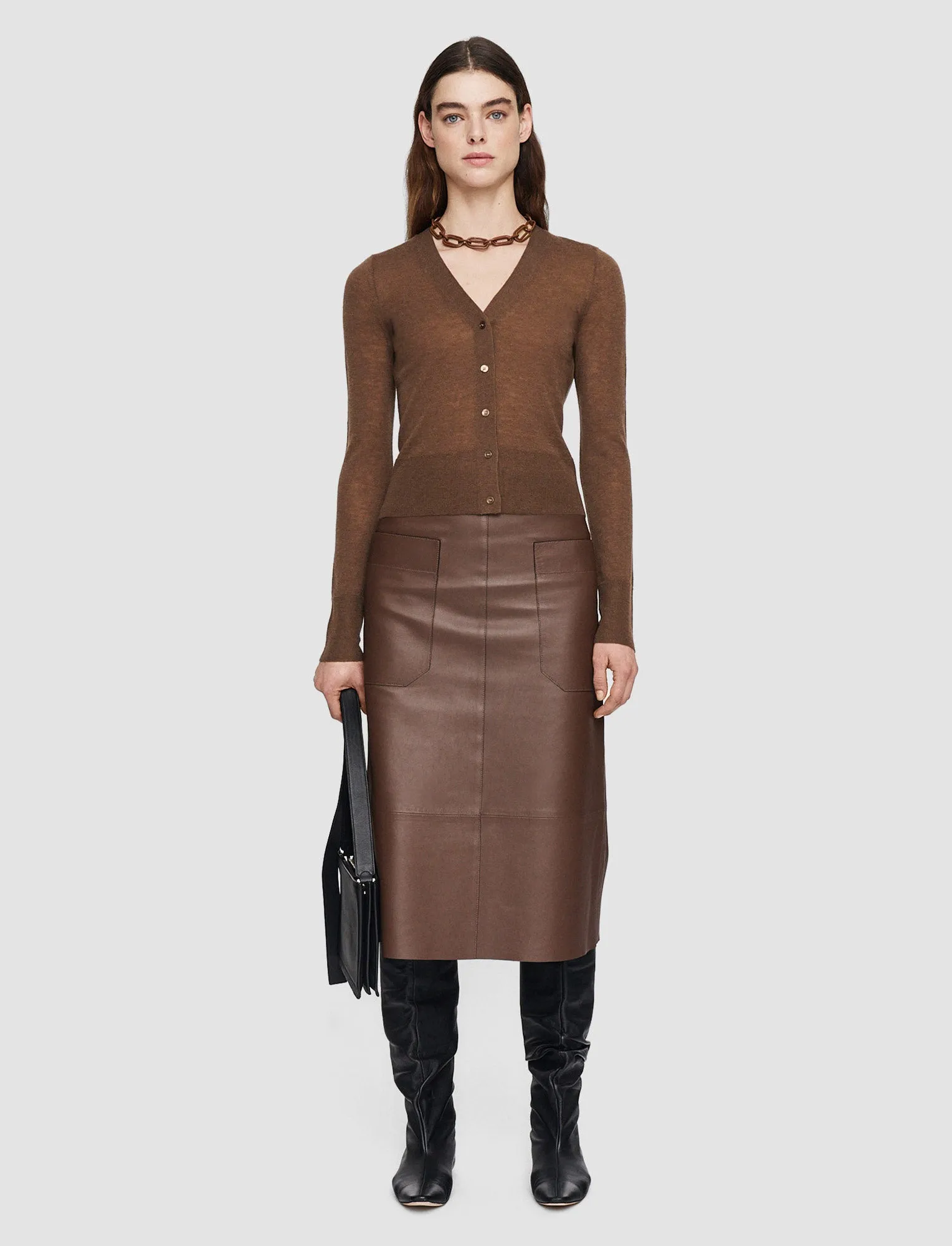 Cashair Cardigan Smooth Flatlock Seams Casual Layer