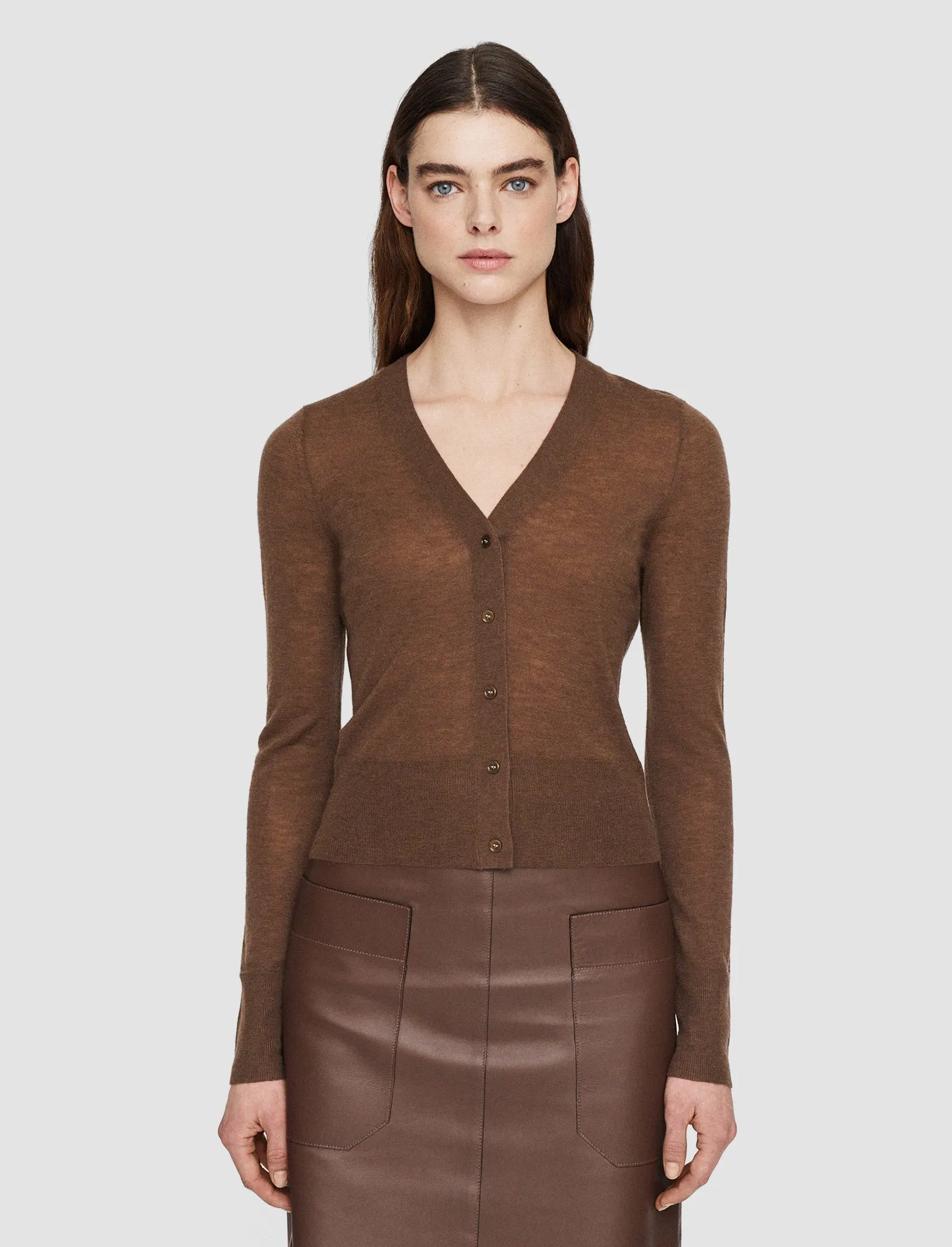 MachineWashable Structure Compressed Stitch Cashair Cardigan