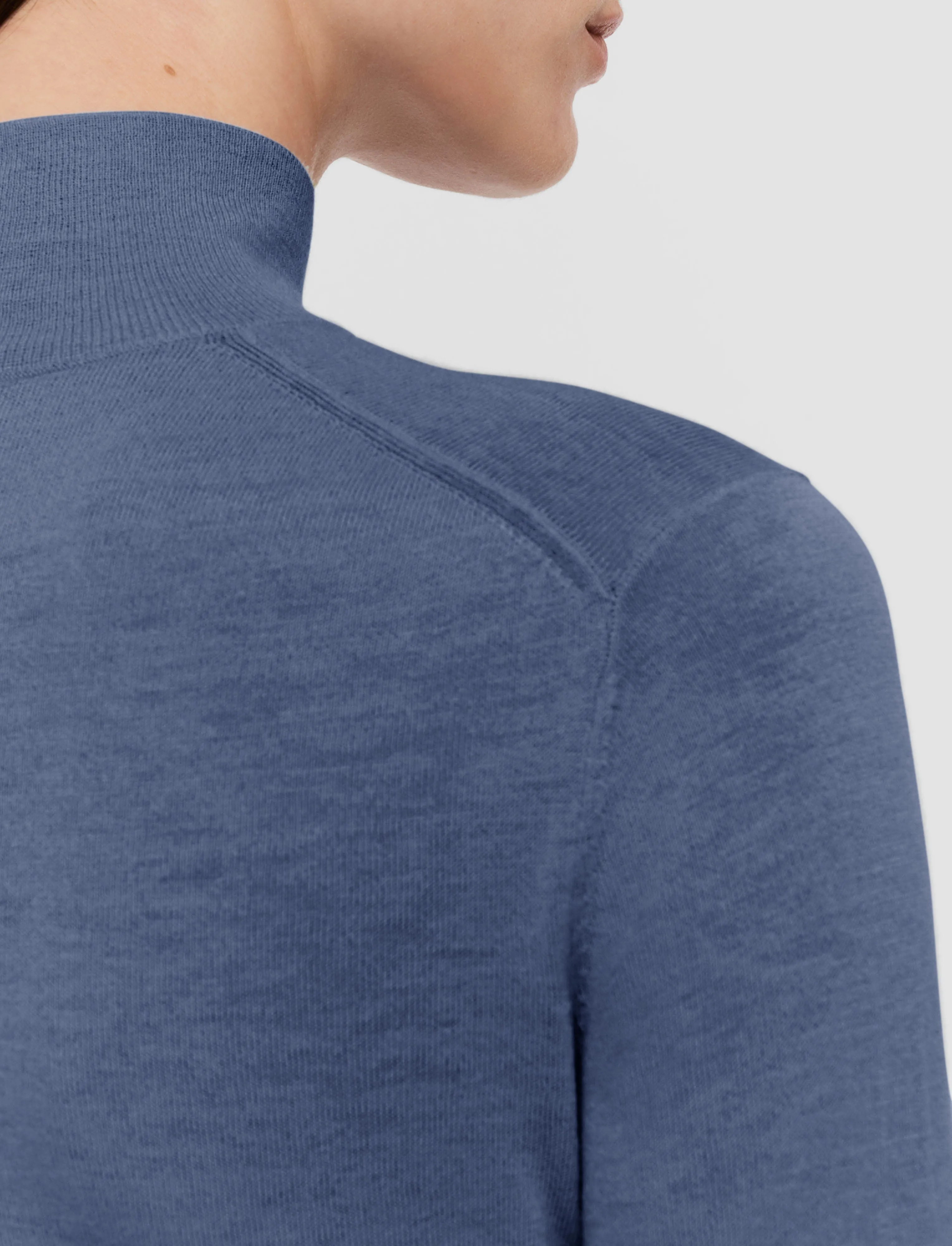 Bonded Hem Technology Cashair High Neck Jumper