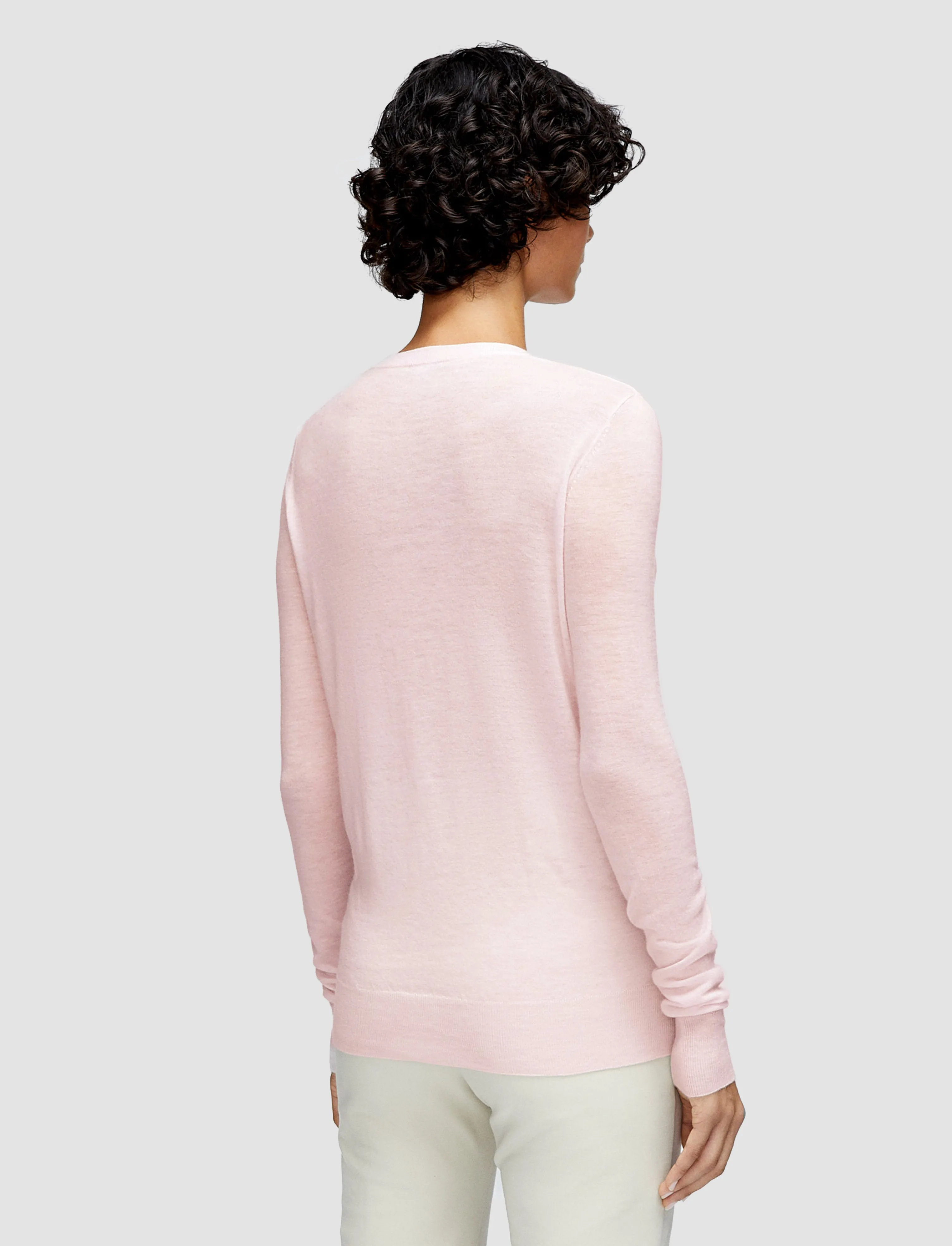 Cashair V Neck Jumper Oversized Collar Style