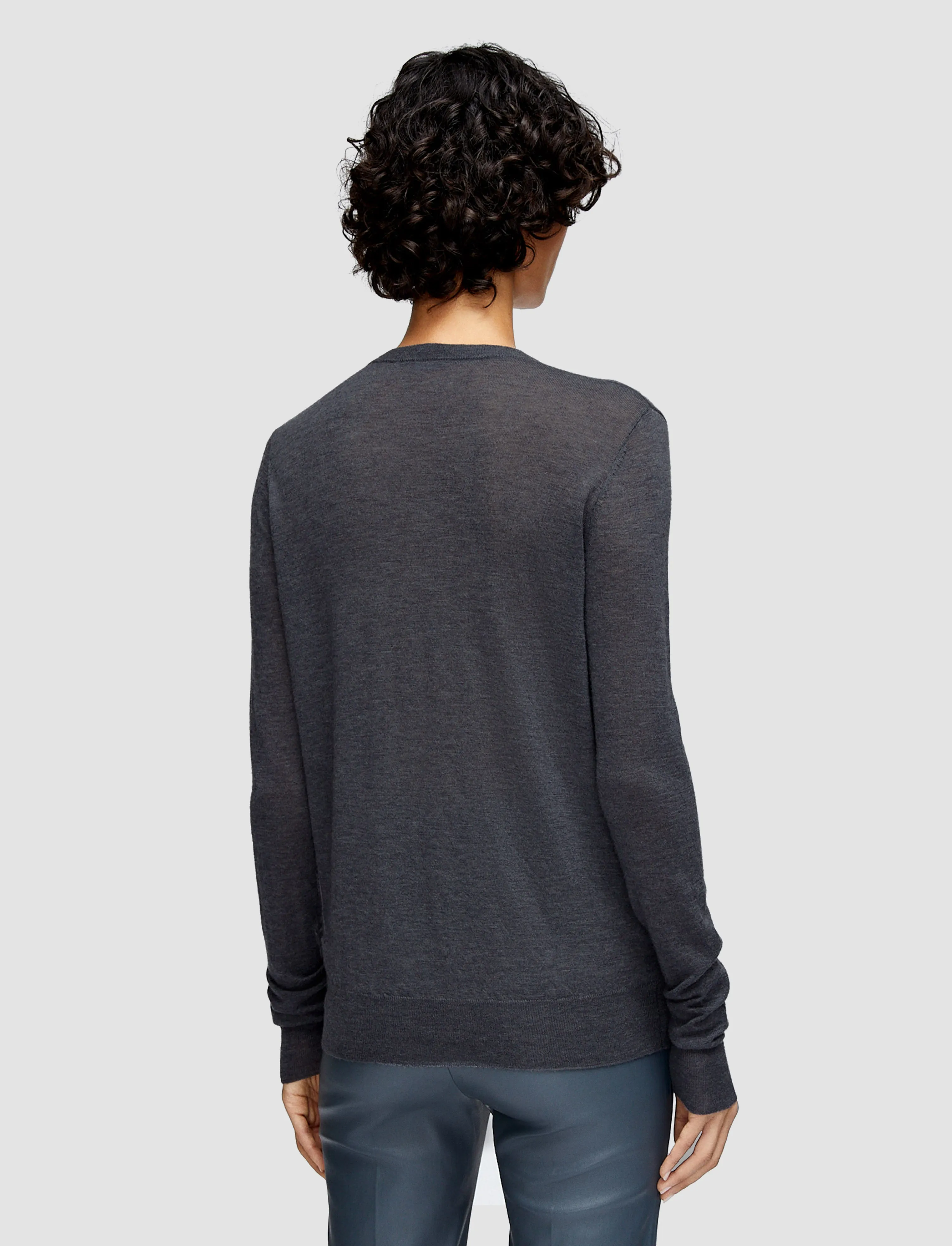 Anti Static Finish Cashair V Neck Jumper