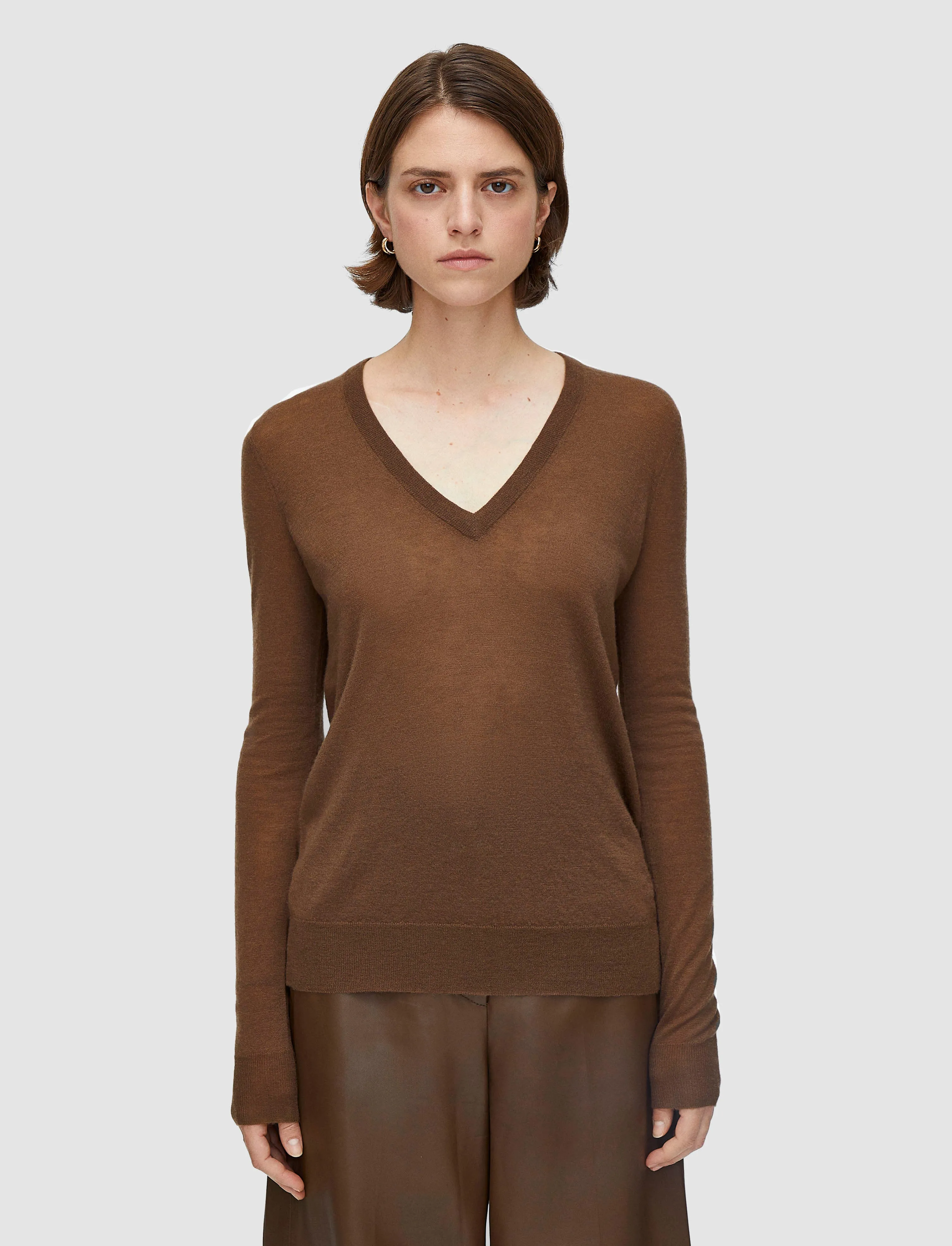 Street Casual Cashair V Neck Jumper