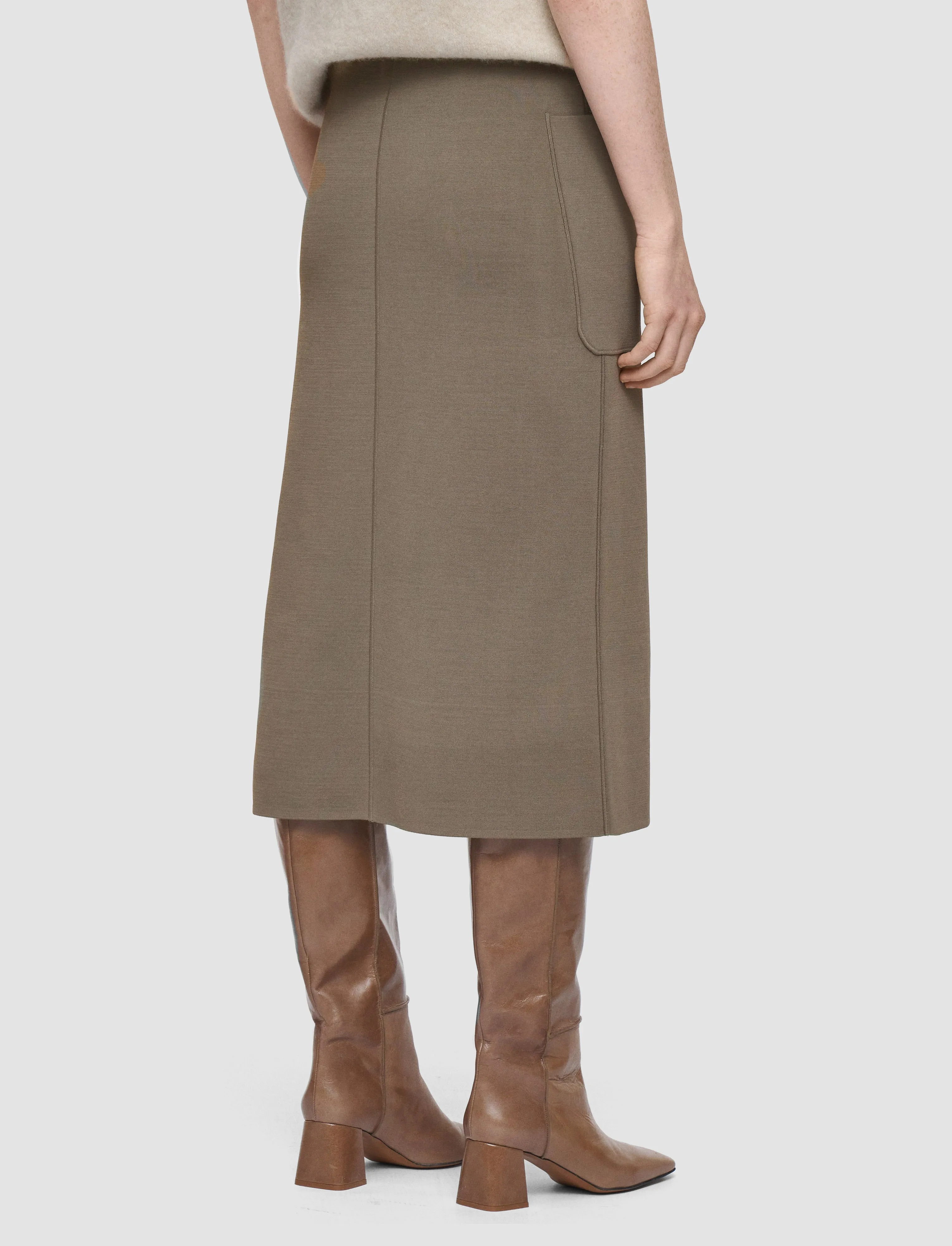 Simple Comforted Milano Knit Stretch Skirt