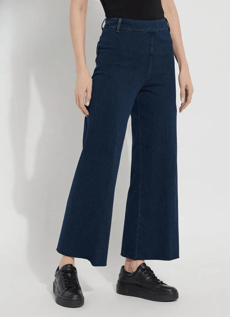 Anywhere Fit Vibrant Trendy Lysse Erin Hi Waist Wide Leg Denim Pant in Indigo