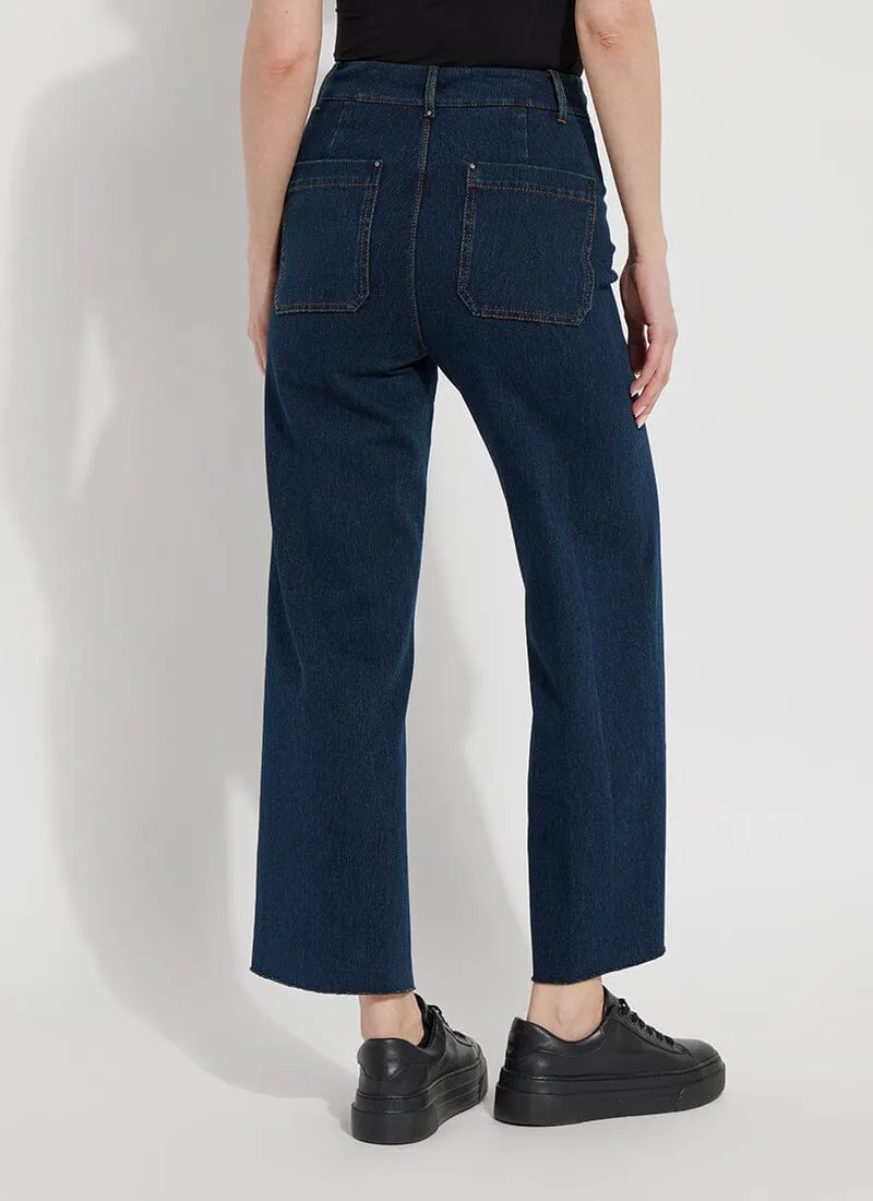 Lysse Erin Hi Waist Wide Leg Denim Pant in Indigo All Around Balanced Wardrobe