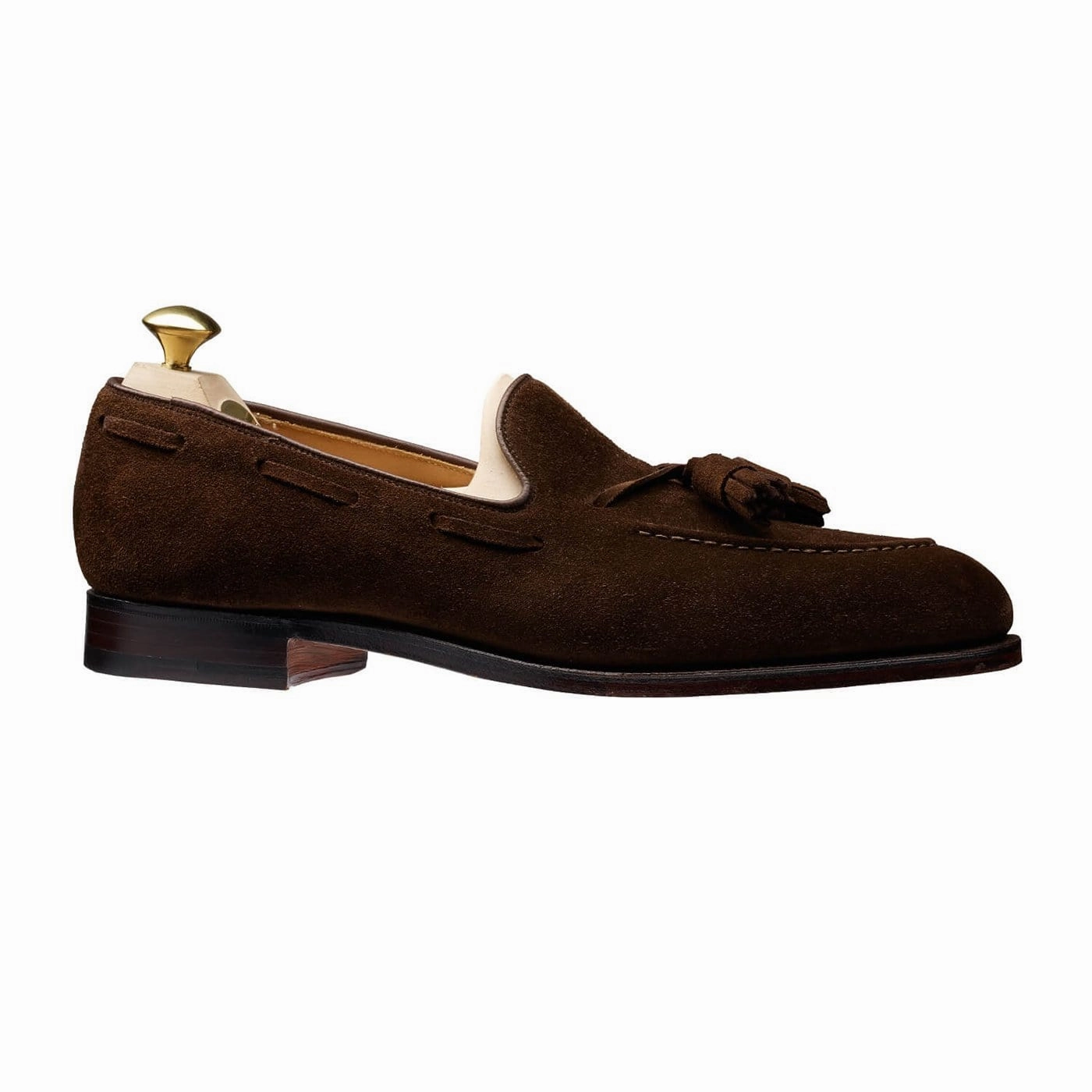 Cavendish Dark Brown Calf Suede Low Heel Breathable Cushioning