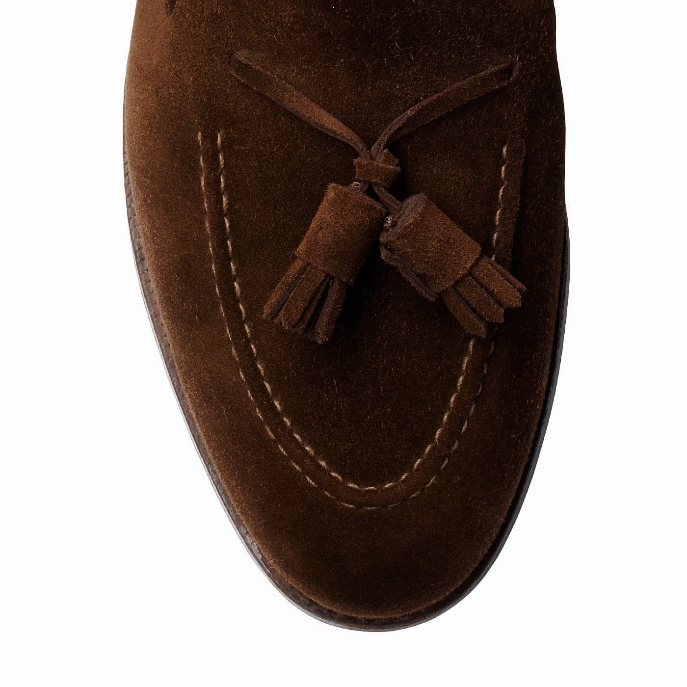 Toe Clear Quiet Lane Cavendish Dark Brown Calf Suede