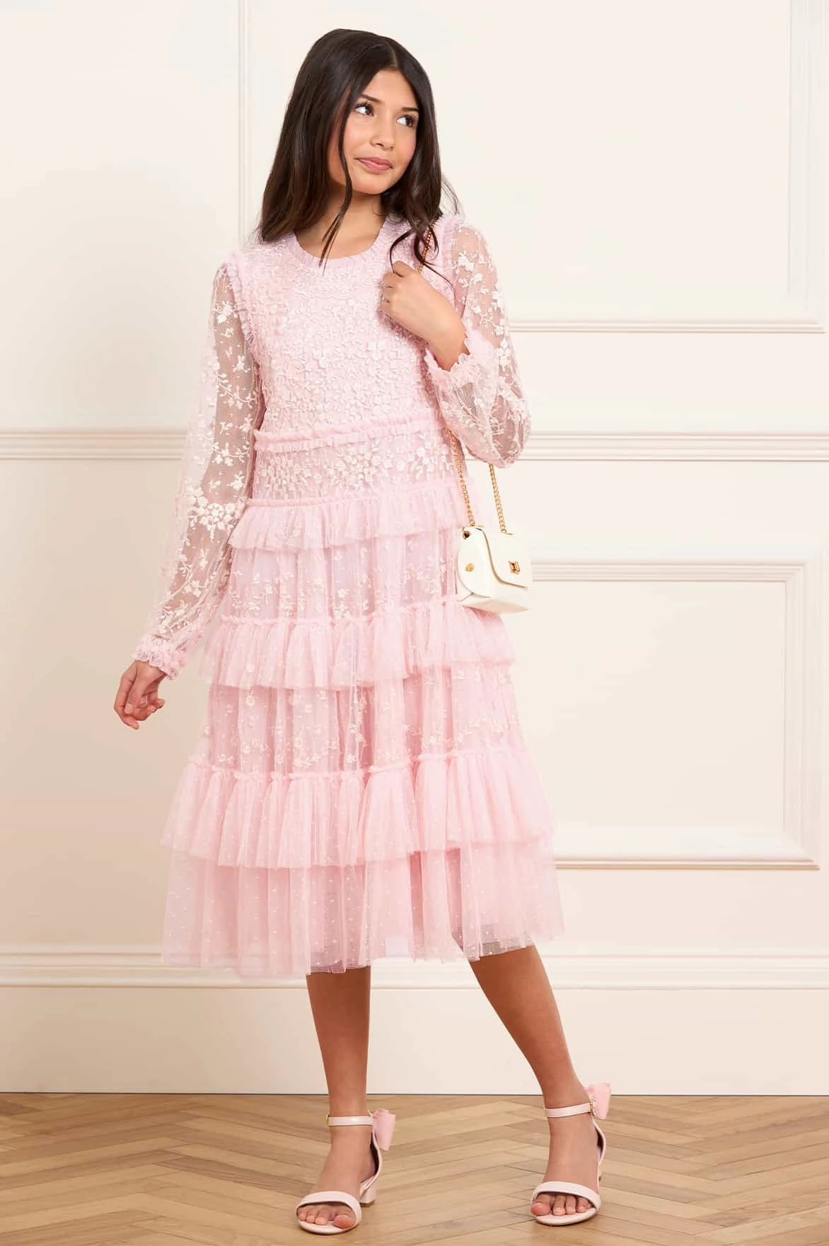 DurableDoubleLayeredHem DoubleStitchedSeams Blossom Lace Kids Dress