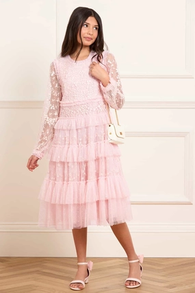 DurableDoubleLayeredHem DoubleStitchedSeams Blossom Lace Kids Dress