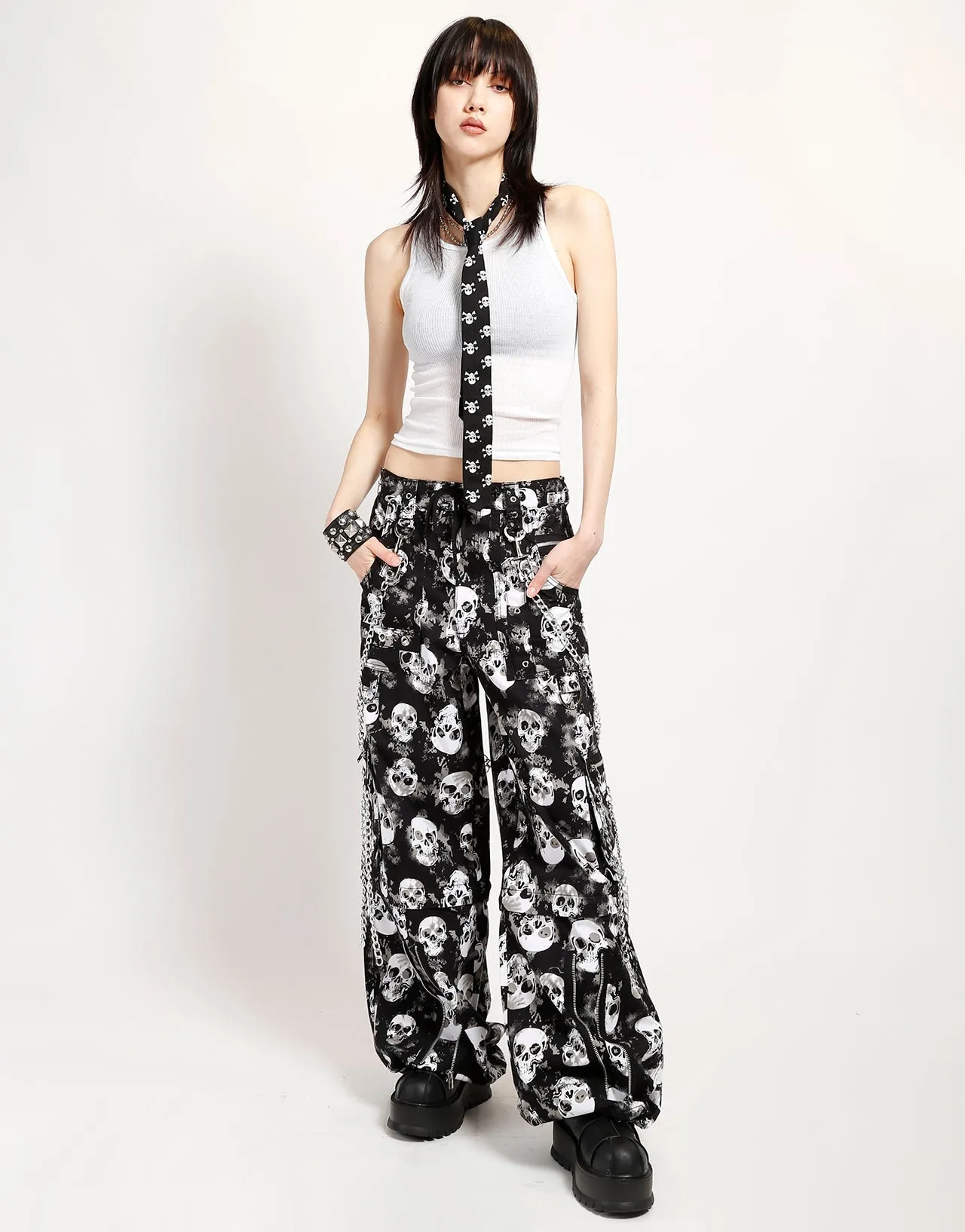 Snag Resistant Fabric StaticResistantMaterial CHAIN TO CHAIN PANT SKULL