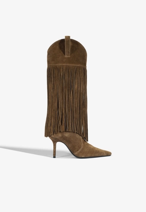 Airport Look Raffaela Up Fringes Stiletto Suede Boot
