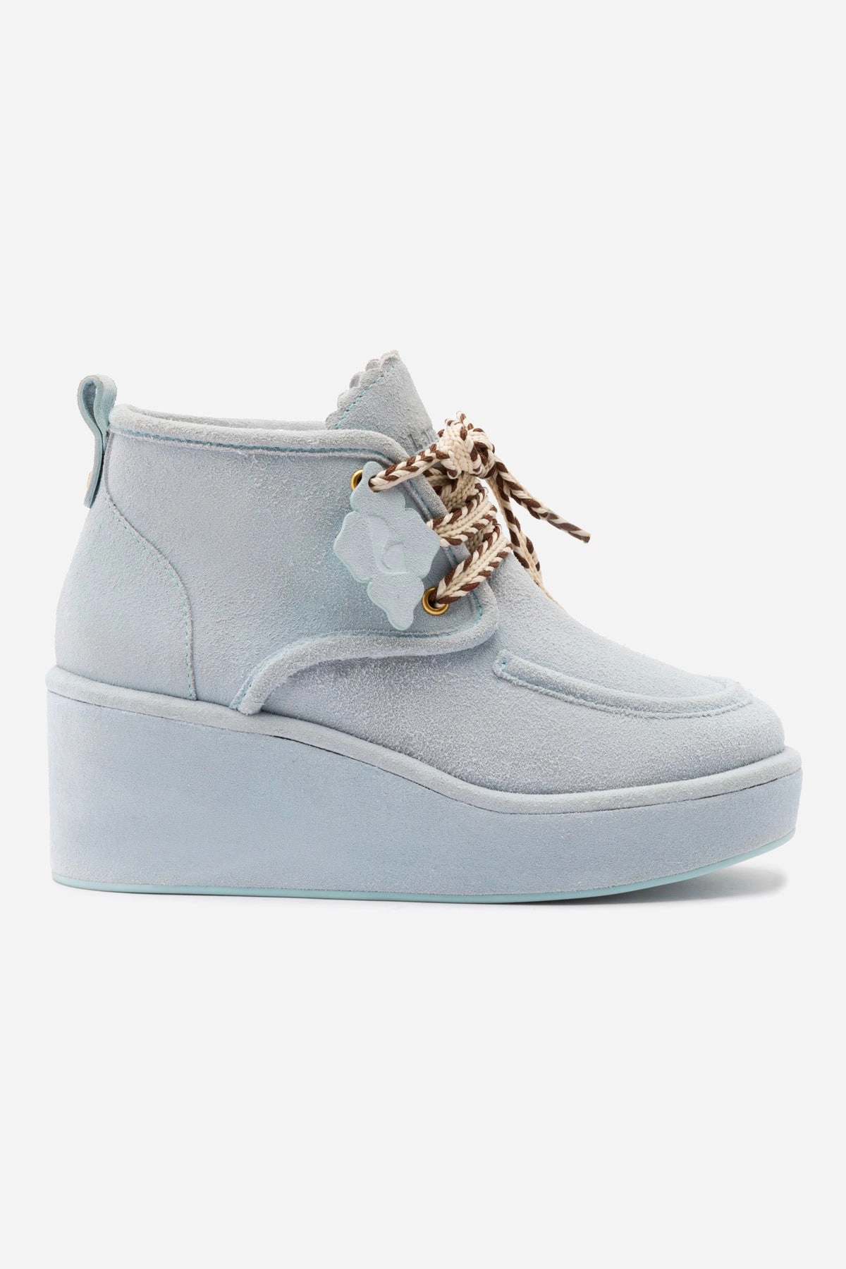 Fiber Mix Autumn Cool Chani Wedge In Maya Suede