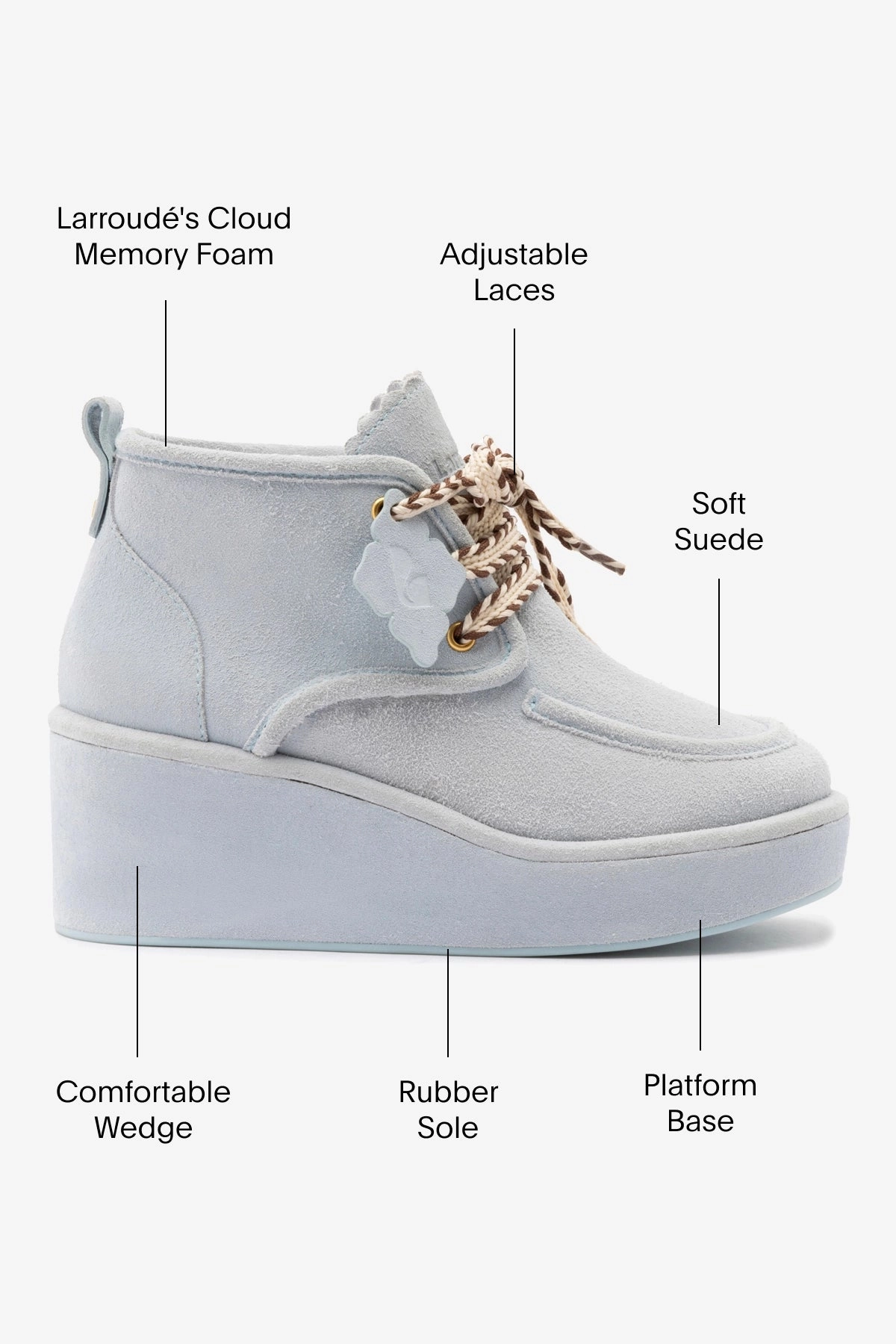 Cushioned Insole Technology Stable Chani Wedge In Maya Suede