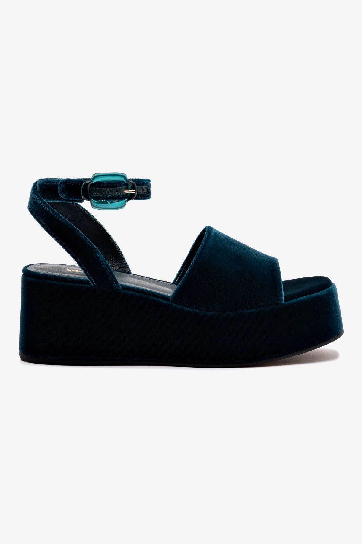 High Rebound Midsole Charli Flatform Sandal In Deepsea Velvet