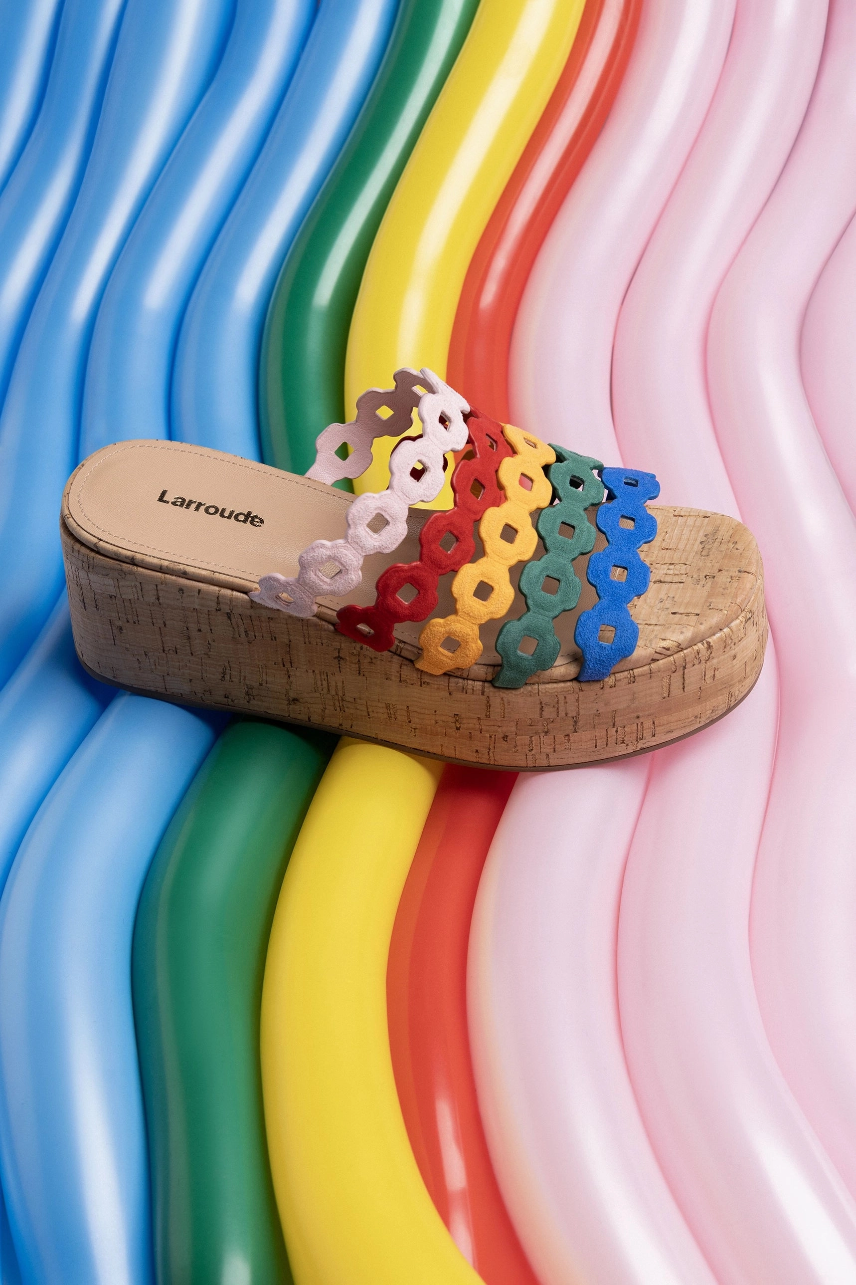 Year long Charli Mule In Multicolor Leather