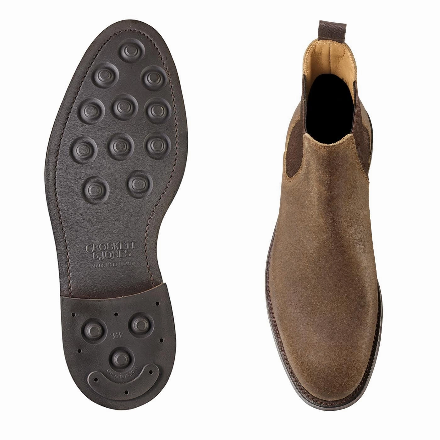 Slip Resistant Grip Chelsea 5 Natural Rough-Out Suede