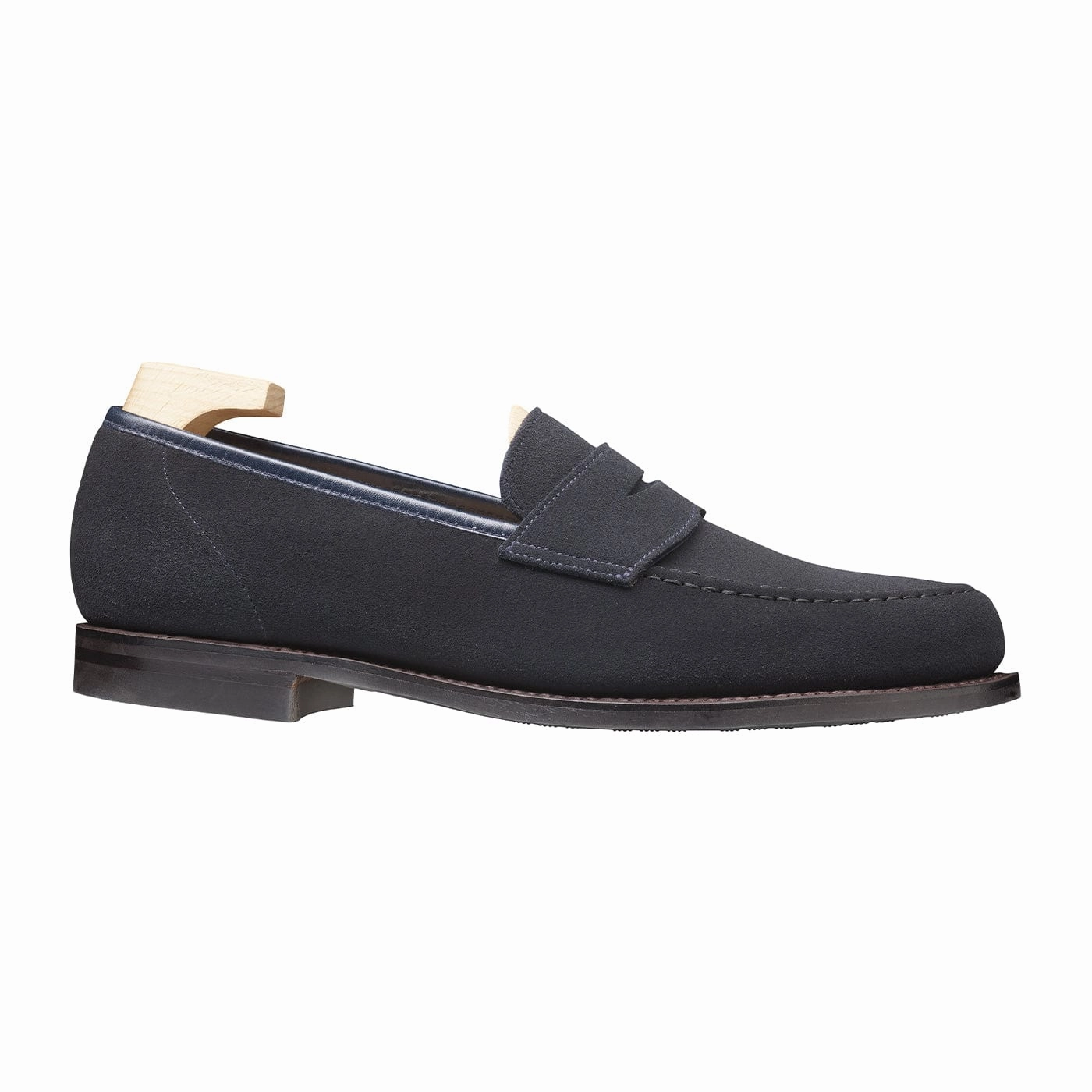 Harvard 2 Navy Suede Ergonomic Footbed Shape