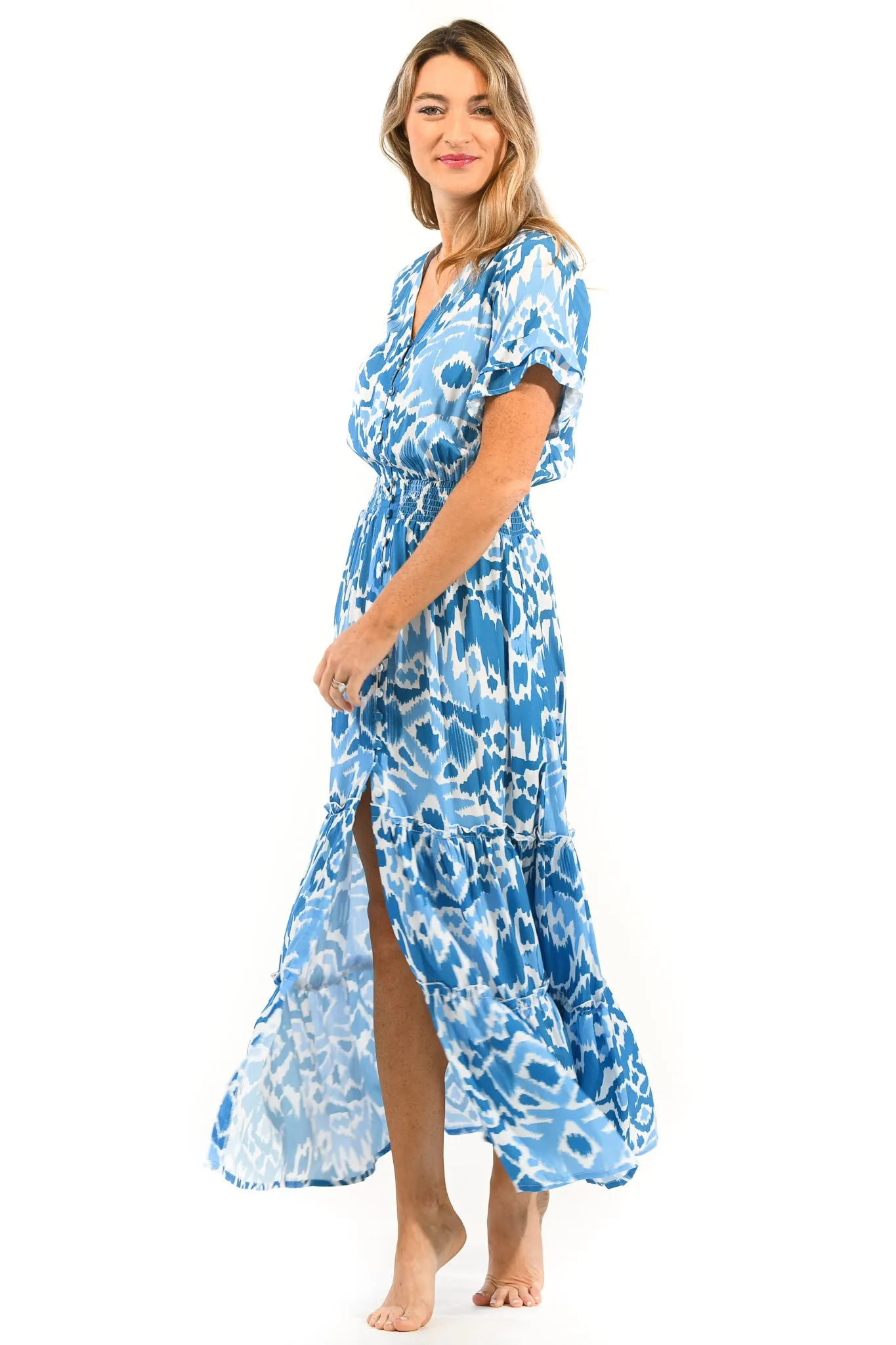Christina Dress / Aegean Ikat Art-Gallery High Neck