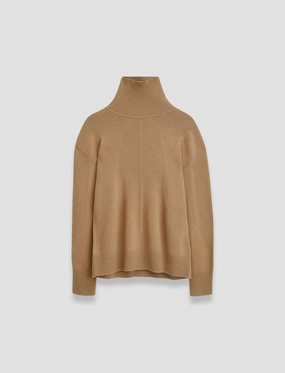 Ventilation Panel Design Soft Wool High Neck Jumper
