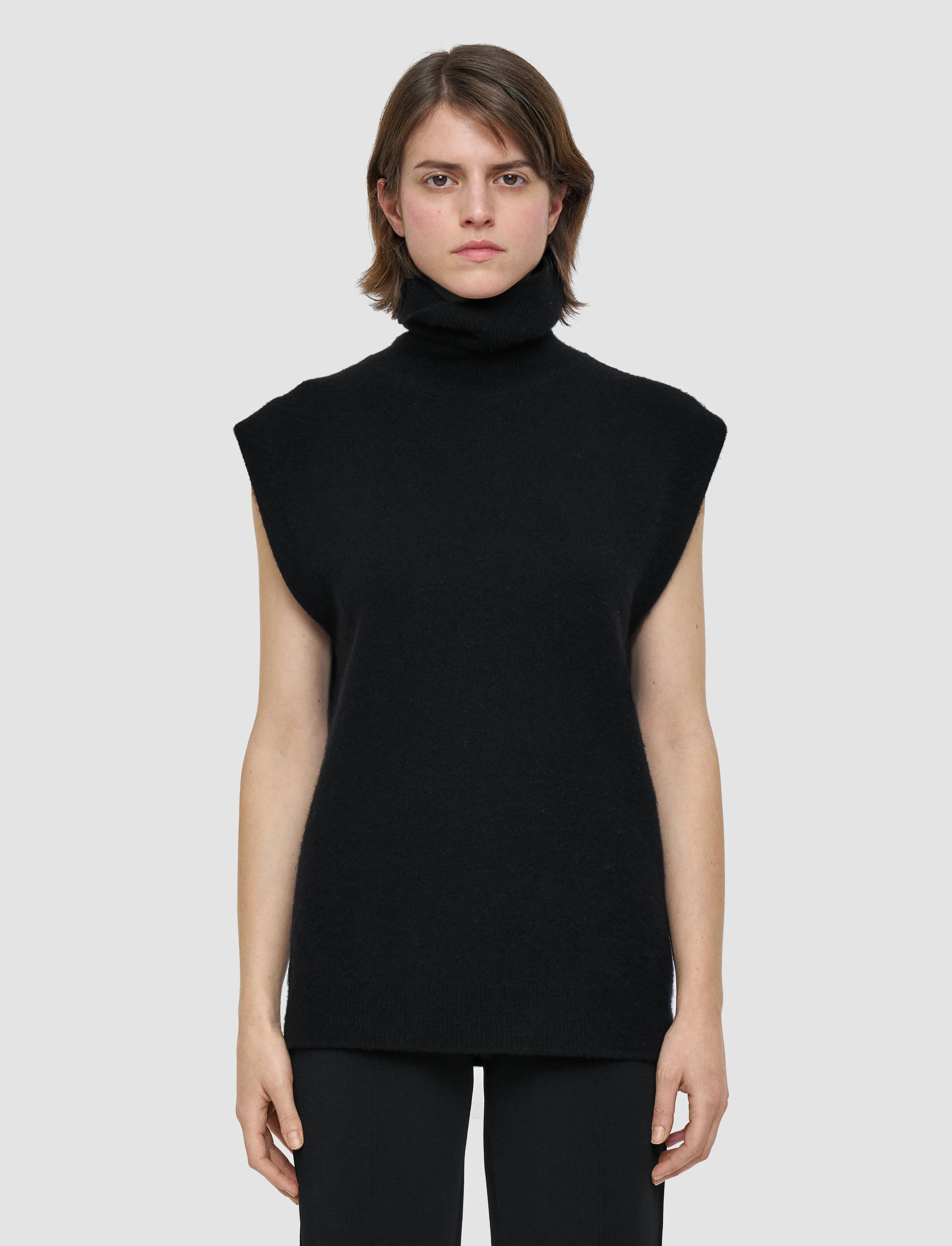 gentle touch Reinforced Edging Brushed Cashmere Vest