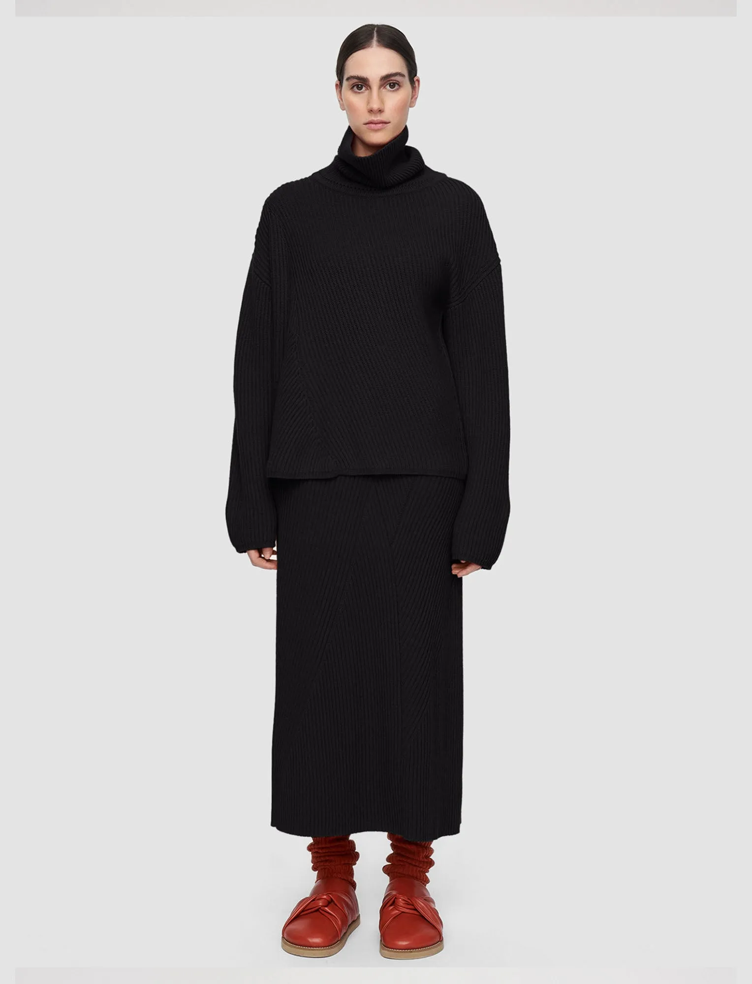 Luxe Cardigan Stitch High Neck Jumper Fresh Layer