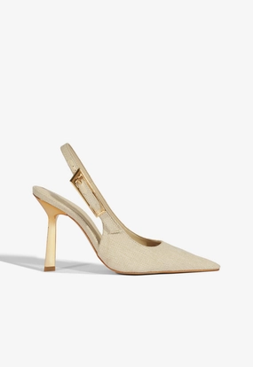 Cushioned Base Work Commute Durable Stitching Ciara High Stiletto Beige Pump