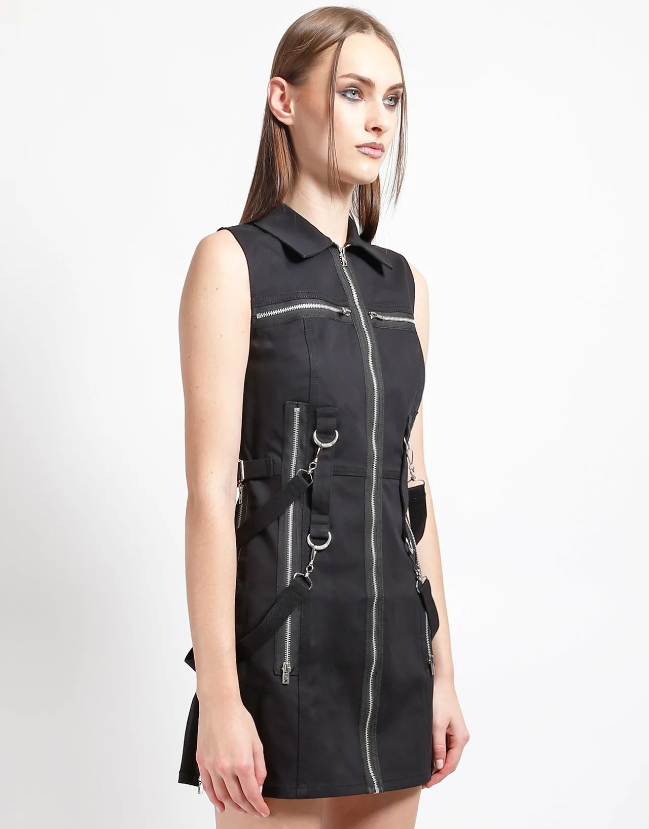 ZeroWaste Pattern SoftTouchBrushedInterior CLASH BONDAGE DRESS