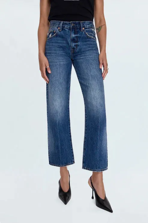 Must Have Wear Everyday Layer Pistola Lexi Mid Rise Bowed Straight Jean in Artisan