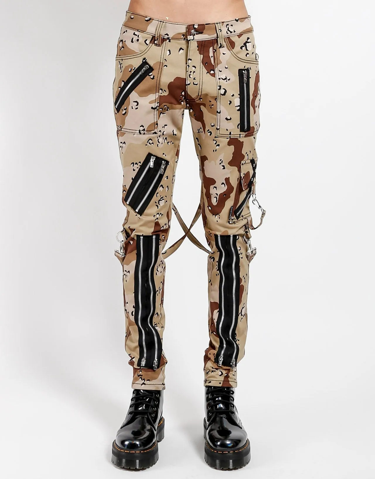 Detachable belt CLASSIC SLIM LEG SAND CAMO BONDAGE PANT