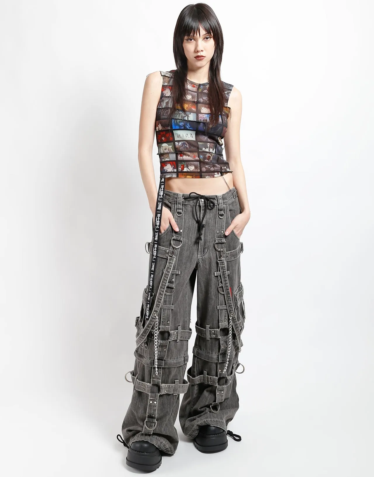 HARNESS DARK STREET PANT BLACK DENIM Perfect Comfort Fit Elastic waist