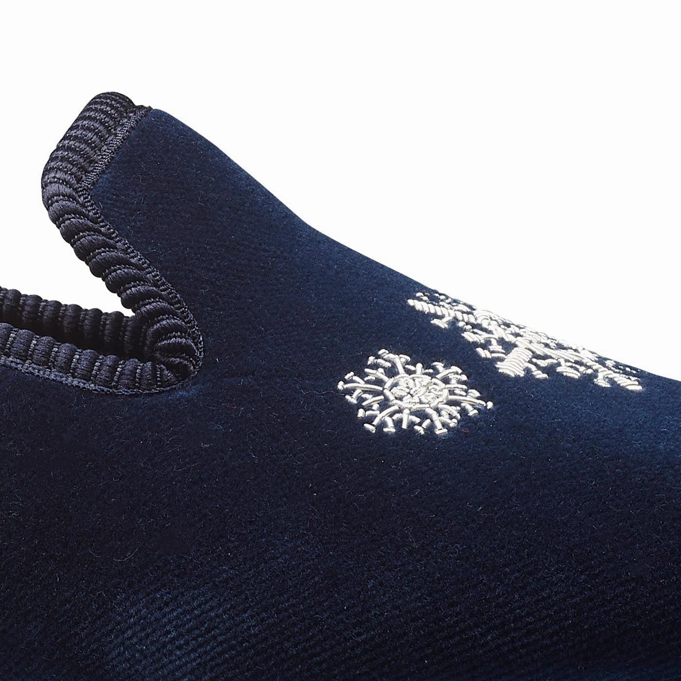 Quick Beach Footwear Natural Fiber Construction Snowflakes Navy Velvet