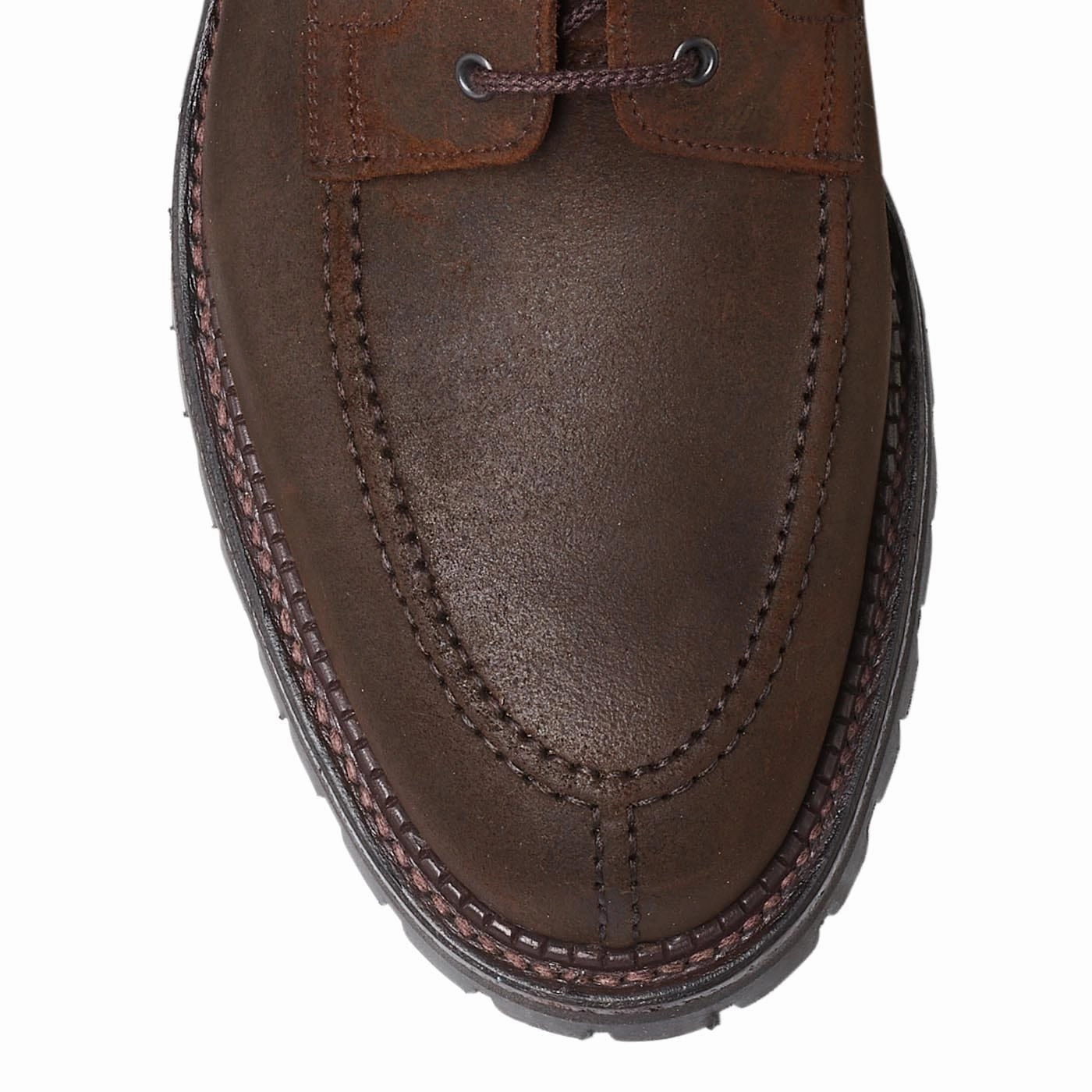 Indiana Dark Brown Rough-Out Suede Rubber Compound Outsole Eco Material Rough Terrain