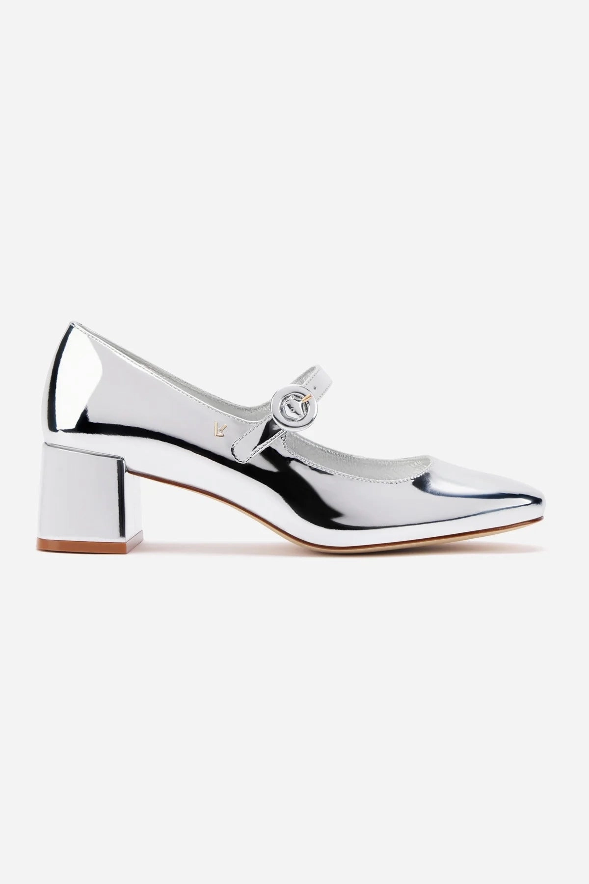 Blair Block Pump In Silver Specchio Dance Mode Comfort arch