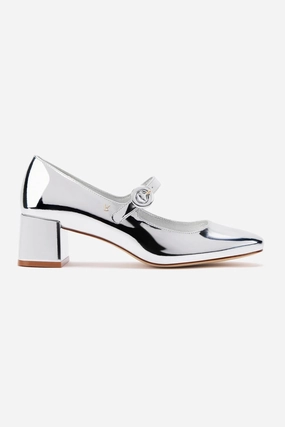 Blair Block Pump In Silver Specchio Dance Mode Comfort arch