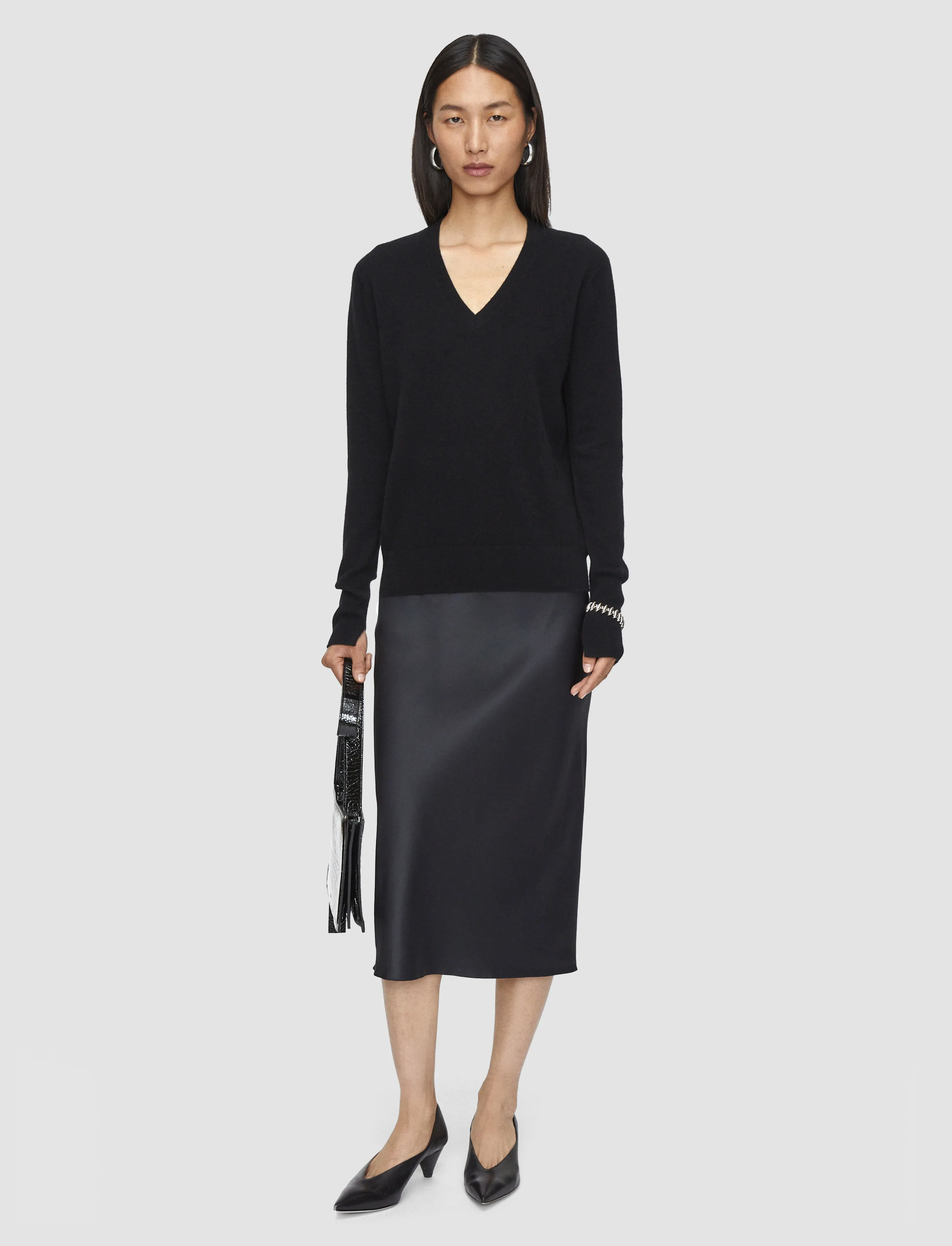 Elegant Look Thermal regulation Light Pure Cashmere V Neck Jumper