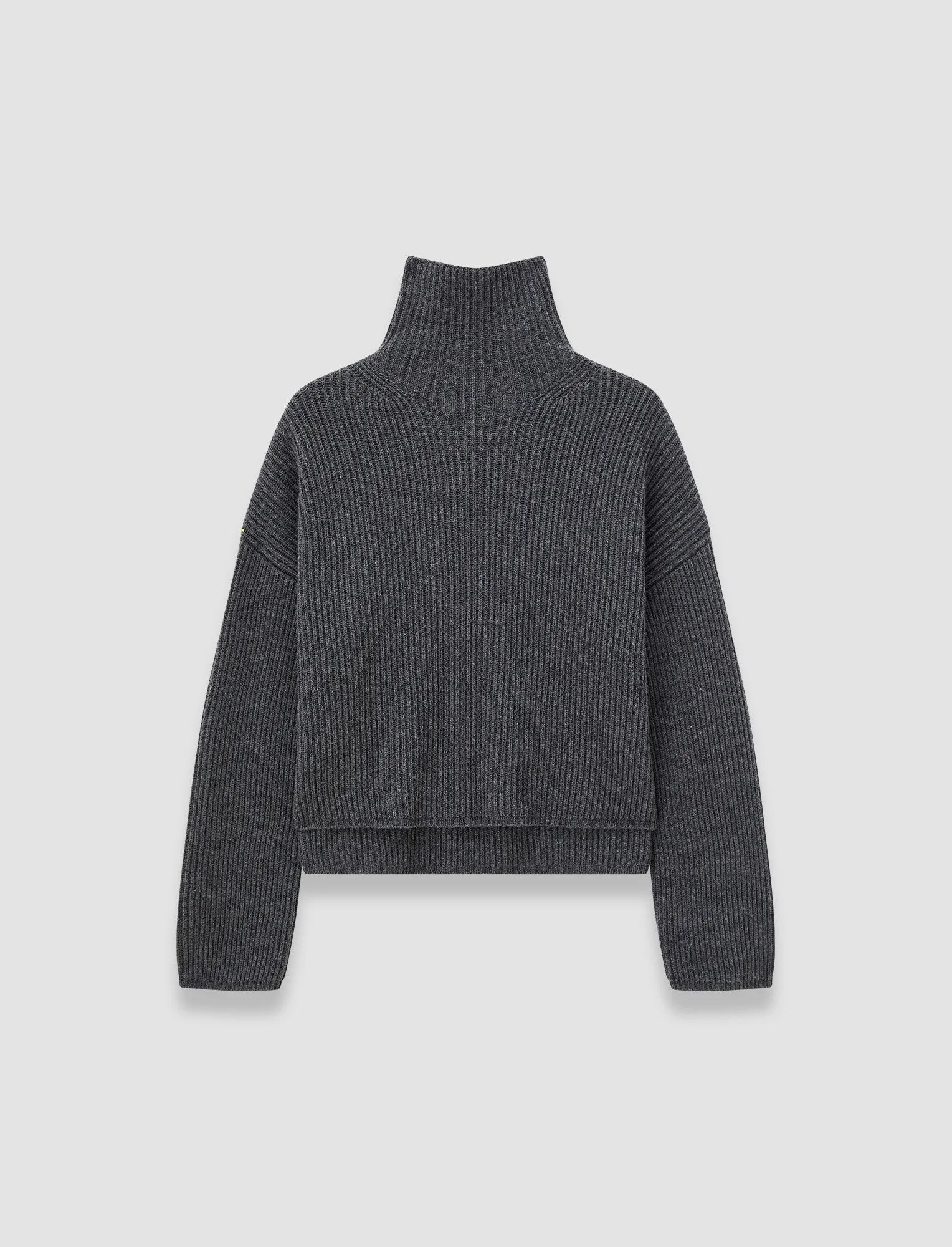 Light Cardigan Stitch High Neck Jumper Garment Dye Process Seamless Stitch Construction