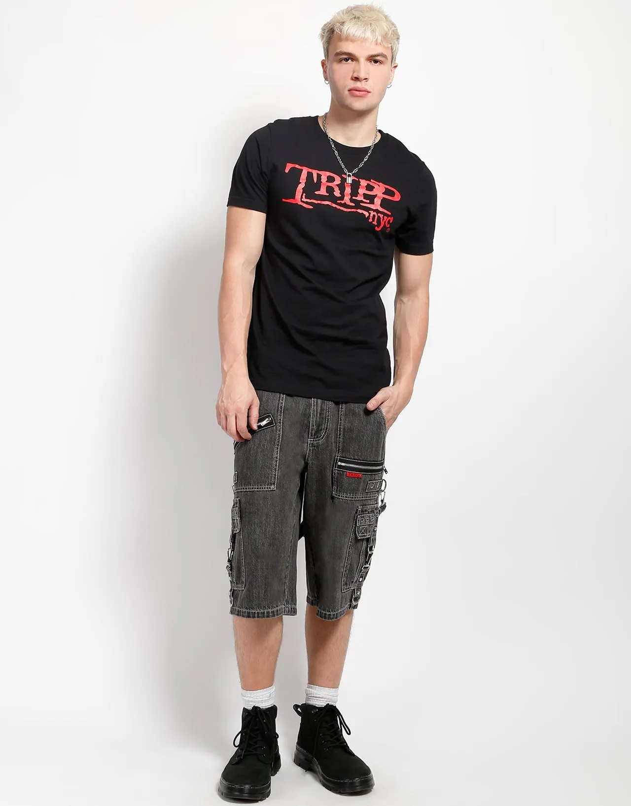 PUNK SHORT BLACK DENIM Warm Layer