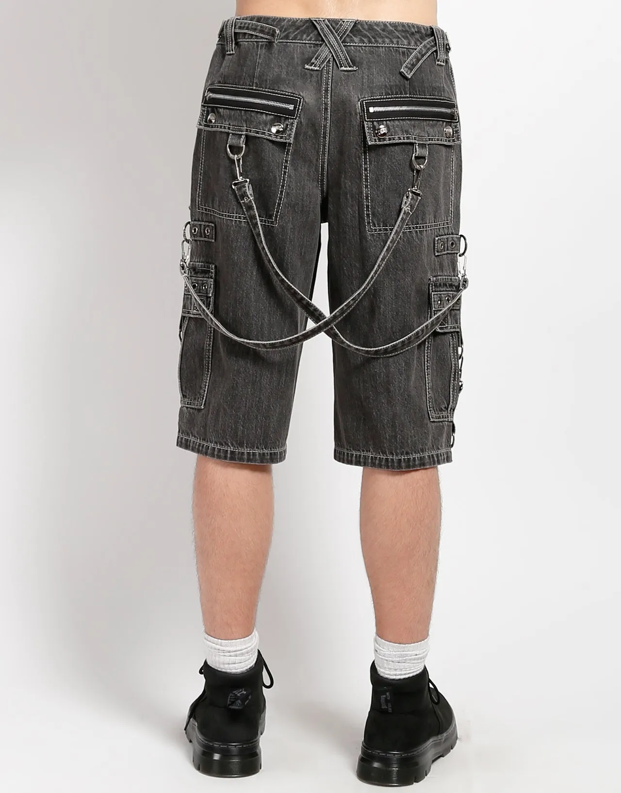 Flattering Style PUNK SHORT BLACK DENIM