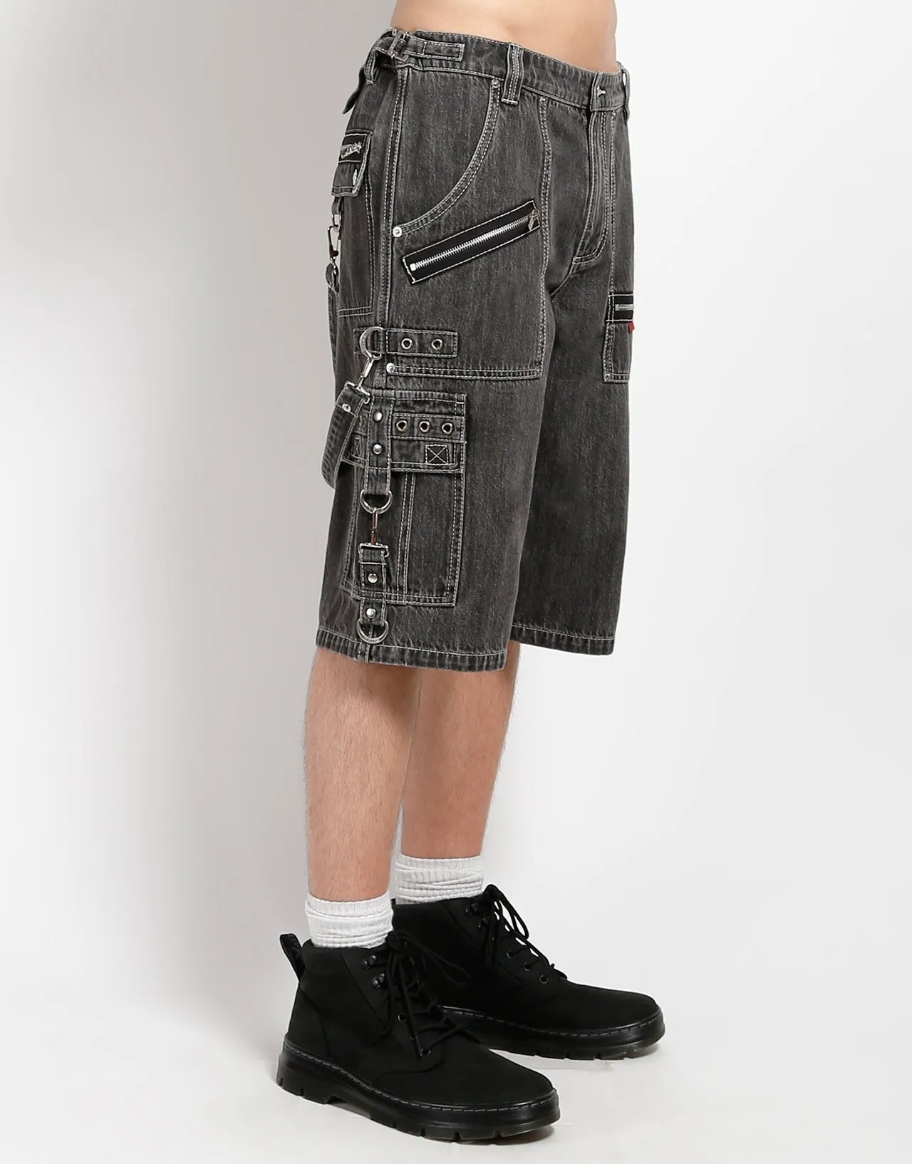 PUNK SHORT BLACK DENIM Dark wash