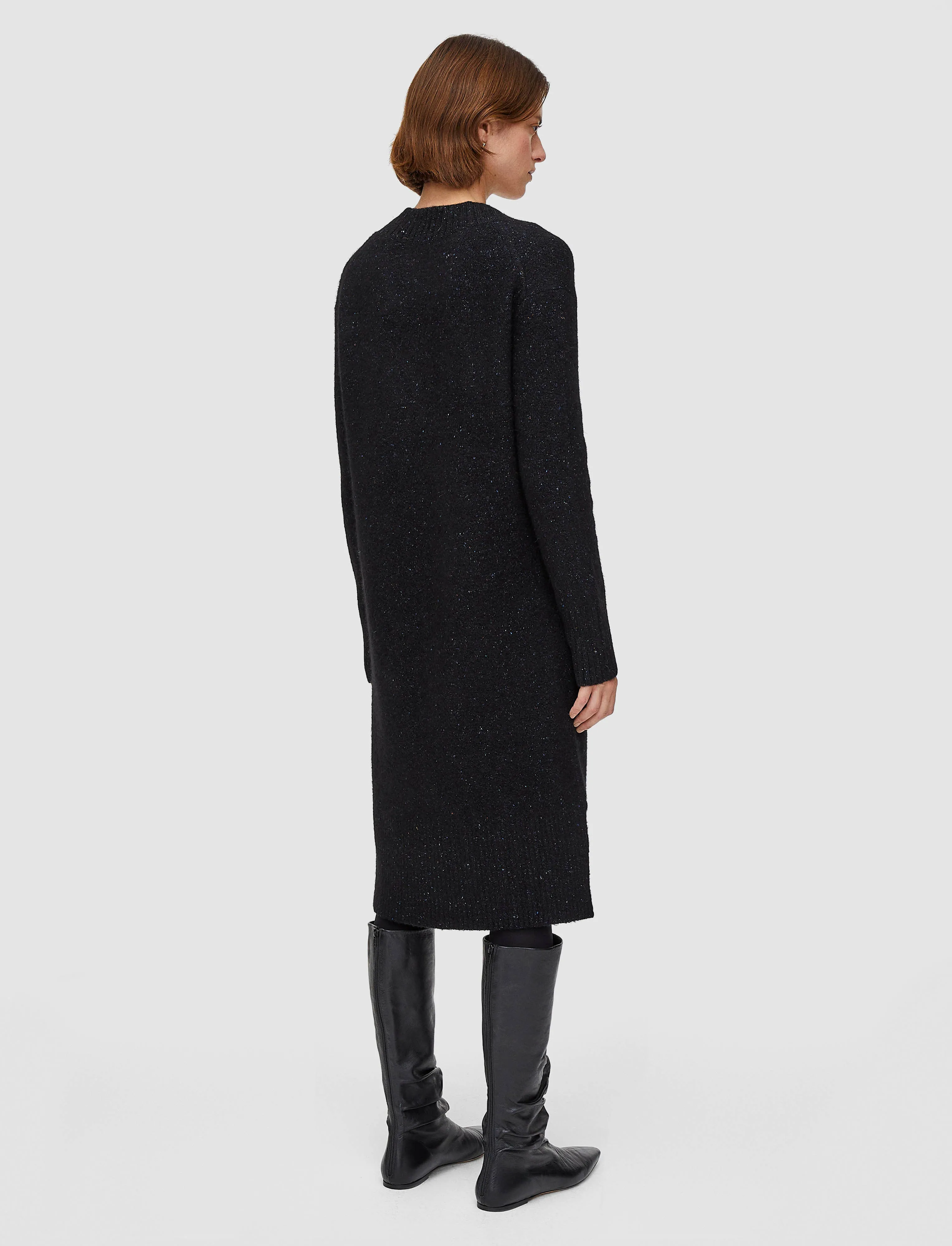Chic Comforted Perfect Layer Alpaca Tweed Knit Dress