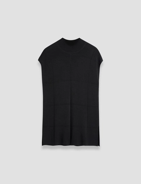 Grid Viscose Knitted Tank Top Relaxed Trend Under Layer