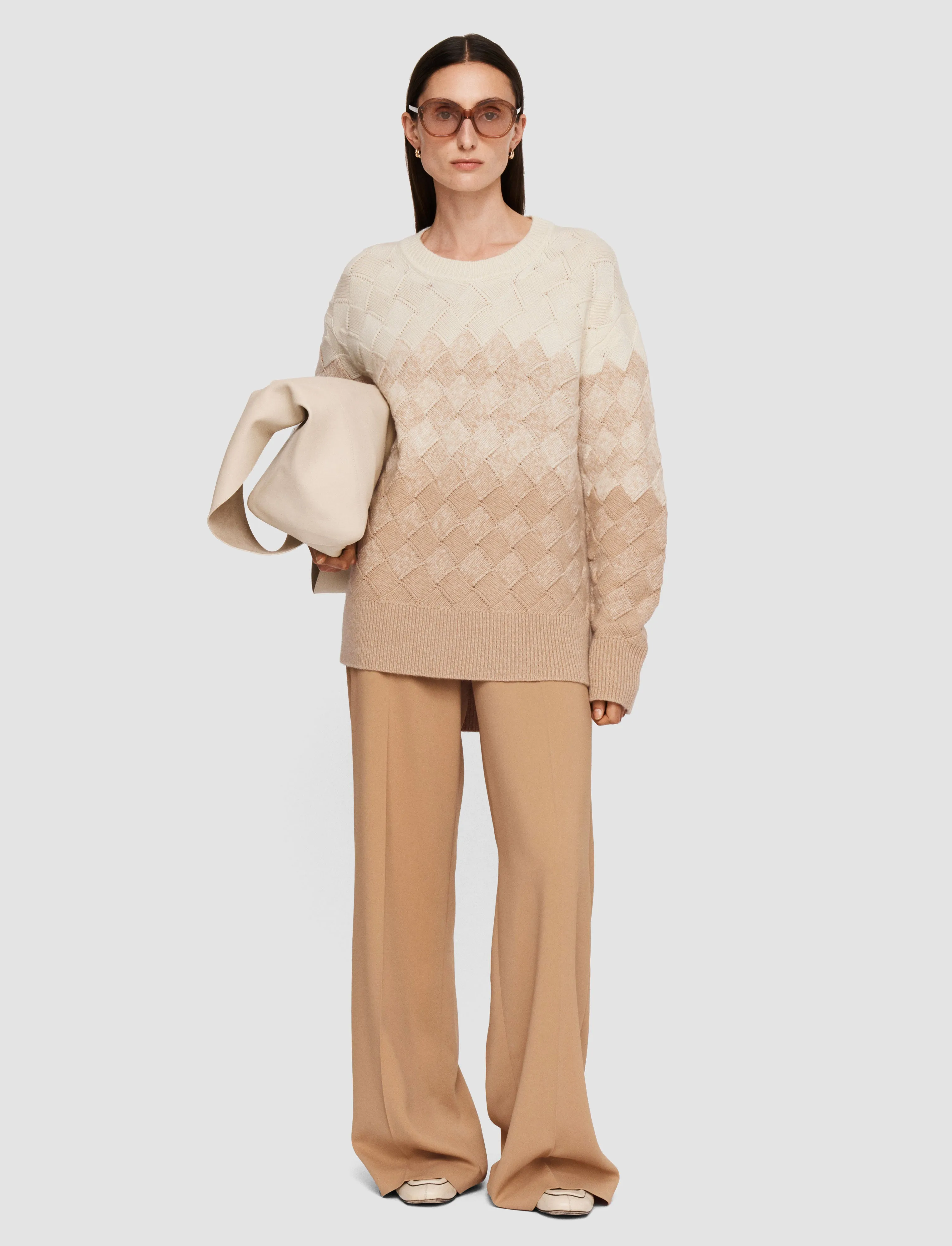 Weave Knit Round Neck Jumper Cozy Mood