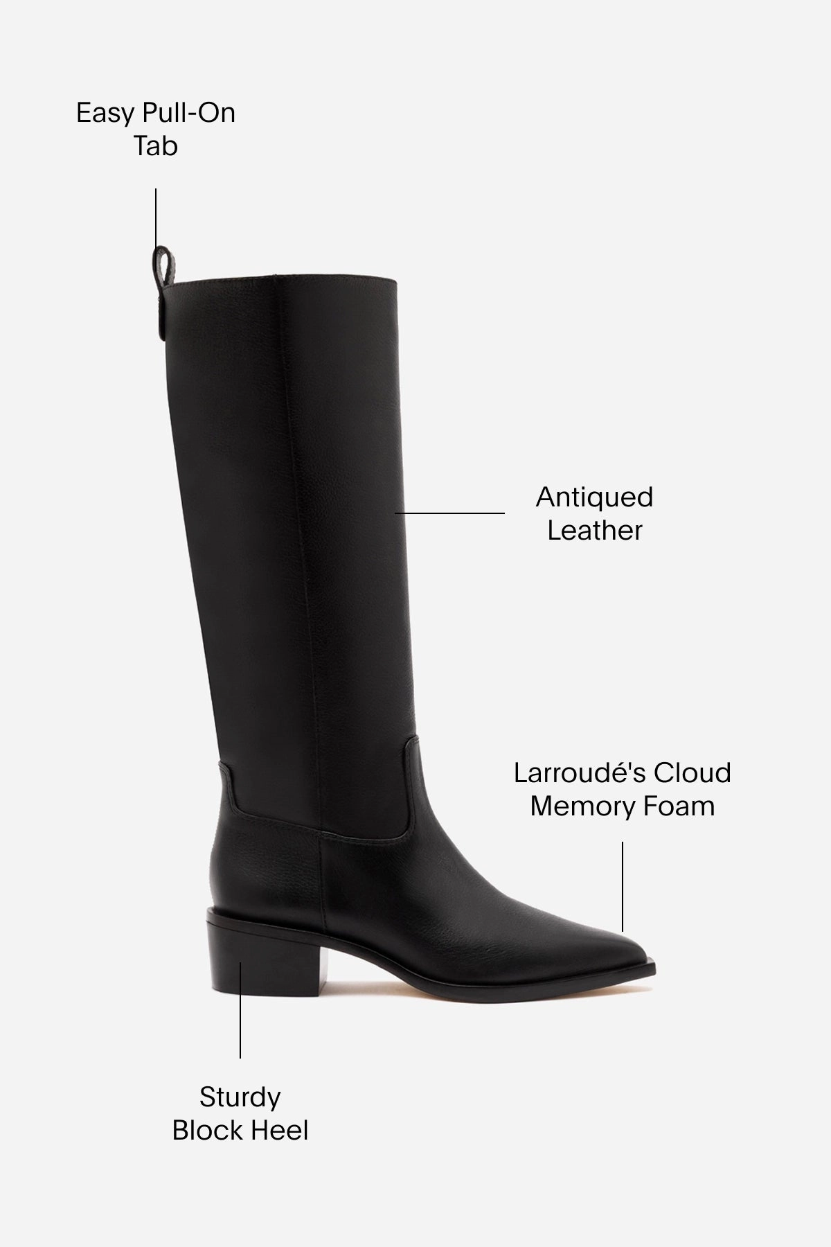 Florencia Boot In Black Leather Winter Chill Sport Edge