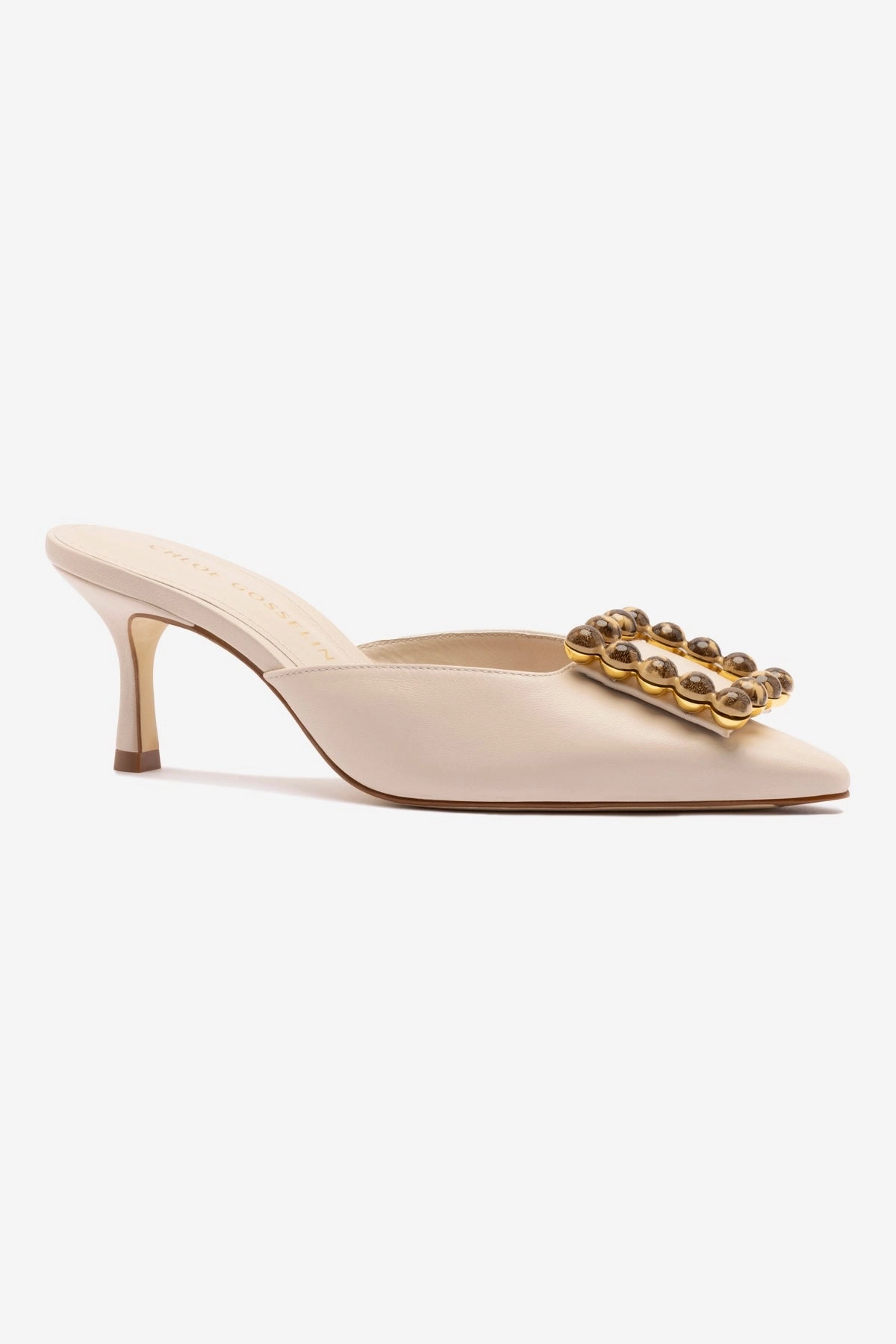 TPU Stability Chloe Gosselin by Larroud Ava Mule In Puff Cream Leather