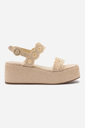 Florence Broderie Flatform In Natural Raffia Ring Walk Fitness Vibe