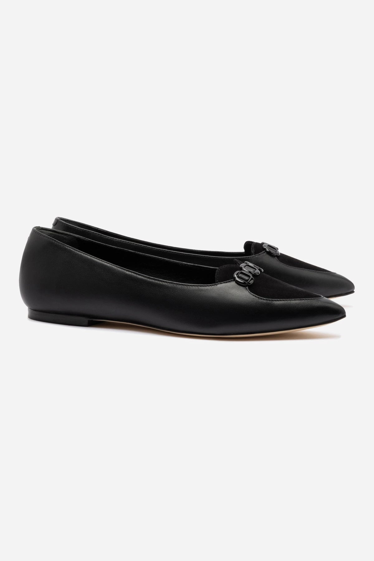 Slip Safe Club Edge Audrey Flat In Black Leather