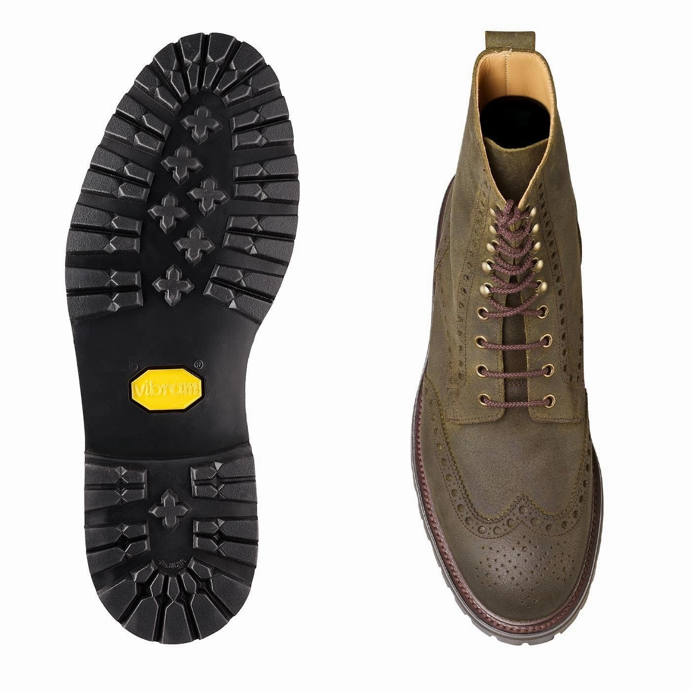 Protective Finish Morning Walk Insulated River Crossing Islay Green Rough-Out Suede