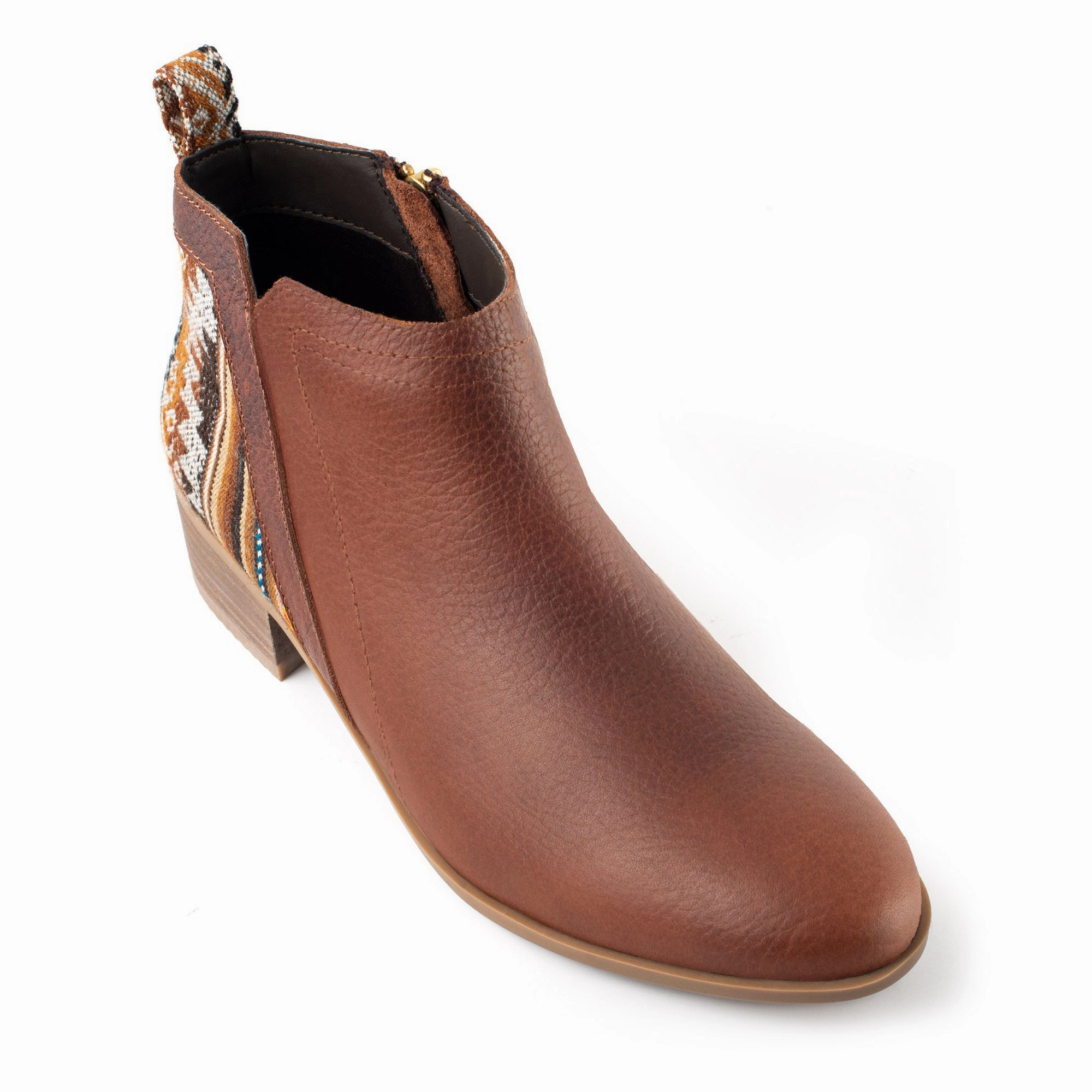 Abrasion Resistant Lace Bold Life Brown Leather Bootie