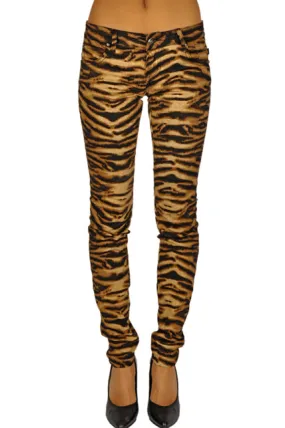 Jungle Jeans Tiger Print Sporty Stretch Fit