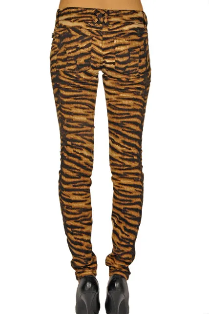 Chilly Weather Comfort Neutral Shade Jungle Jeans Tiger Print